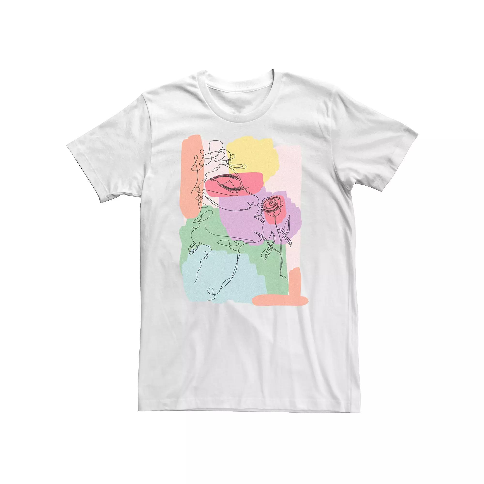 Big & Tall Trendy Smelling The Roses Sketch Tee, Men's,  Product Image