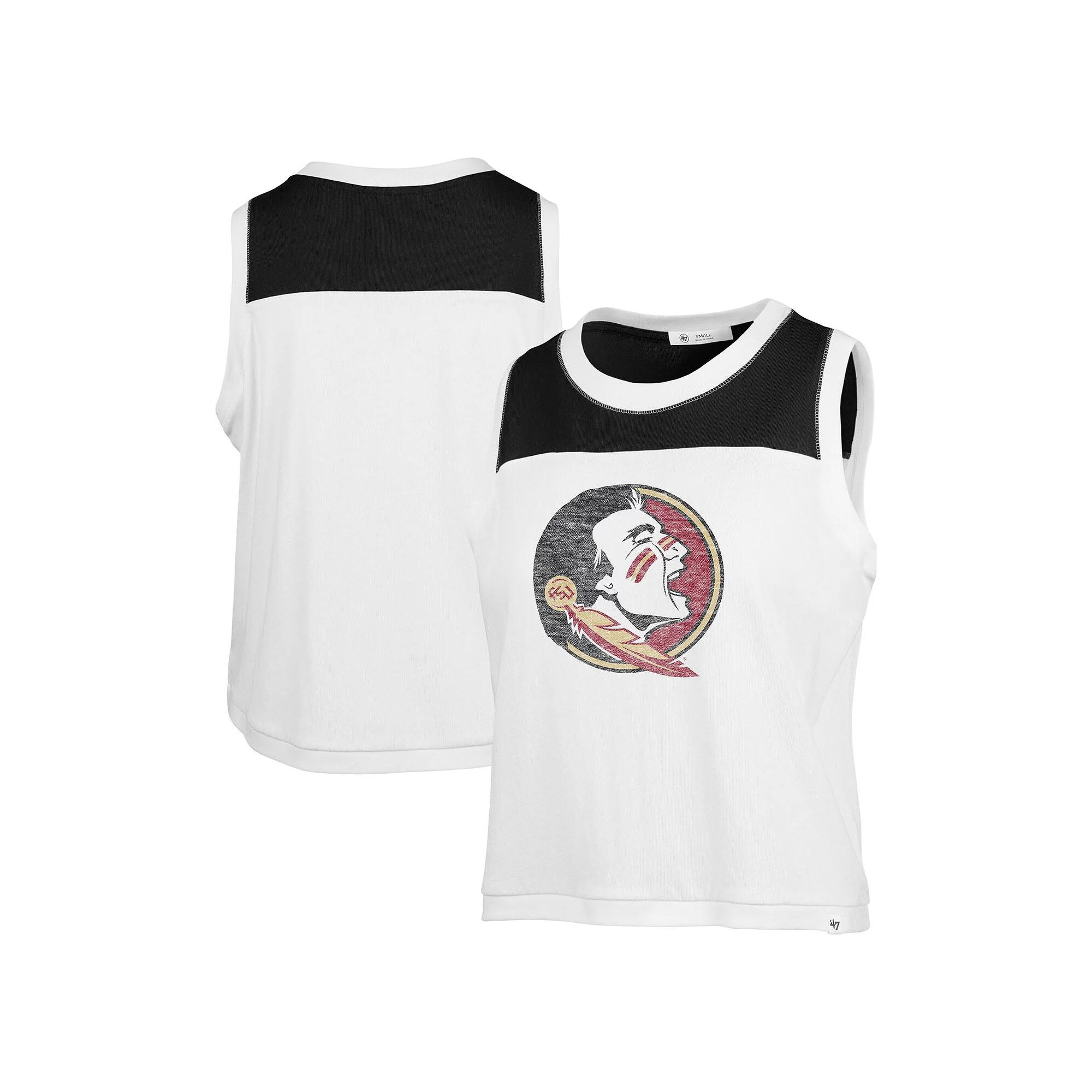 Women's '47 White Florida State Seminoles Premier Zoey Waist Length Tank Top, Size: XL Product Image