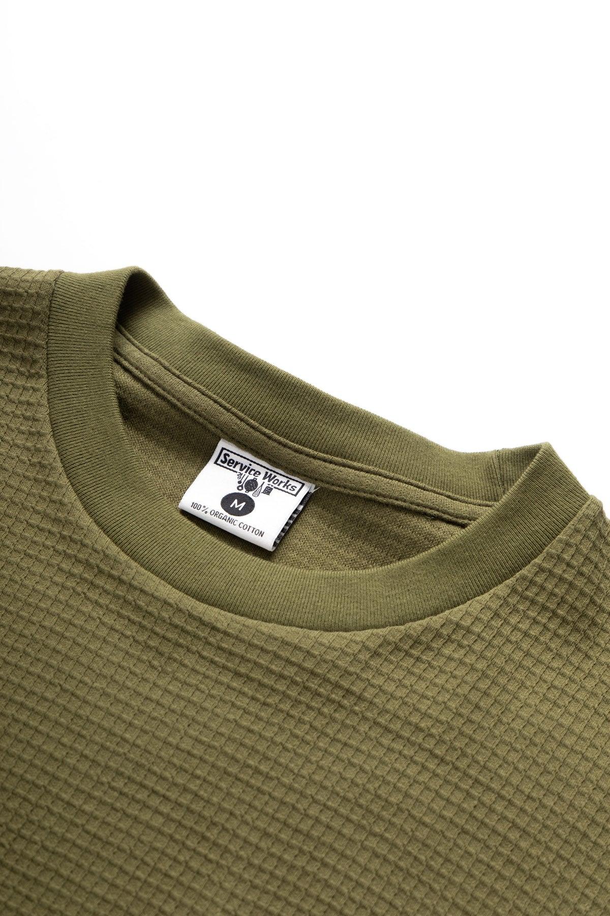 Waffle Pocket Tee - Olive Product Image