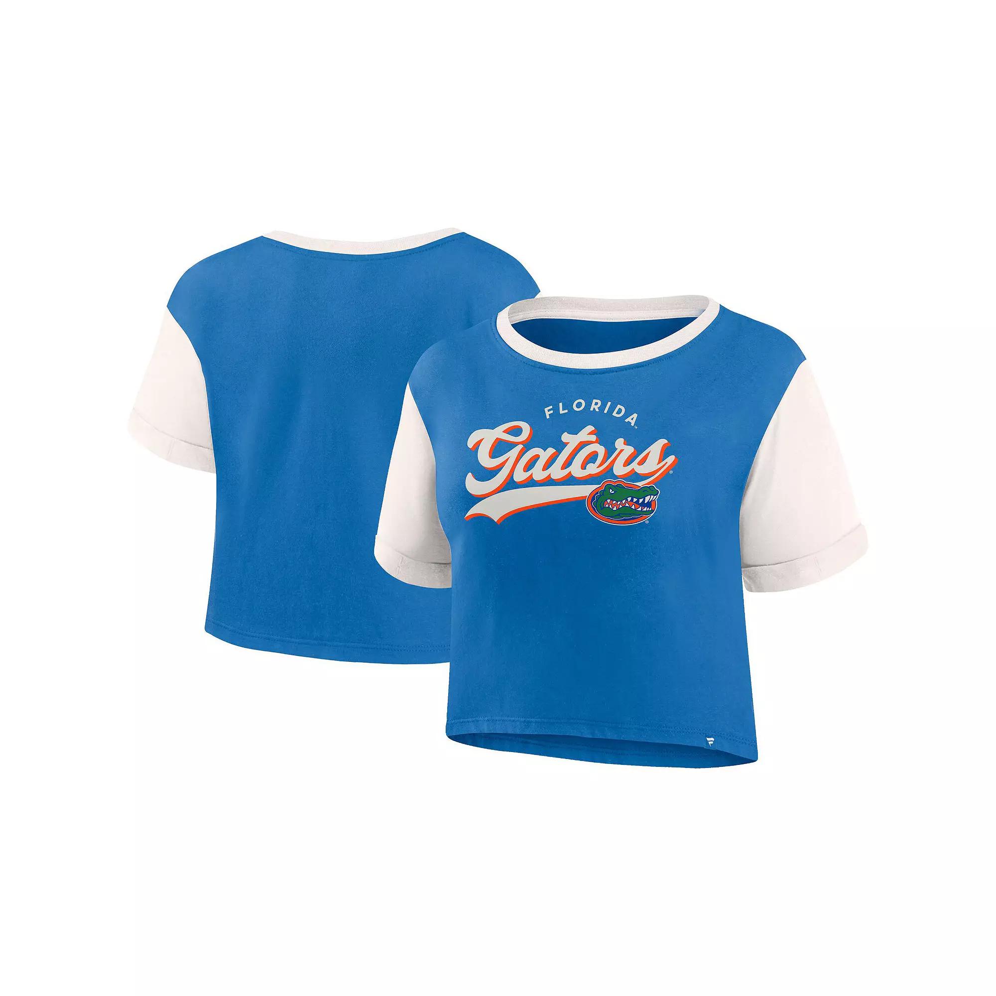 Women's Fanatics Royal Florida Gators Color-Block Script Tail T-Shirt,  Product Image