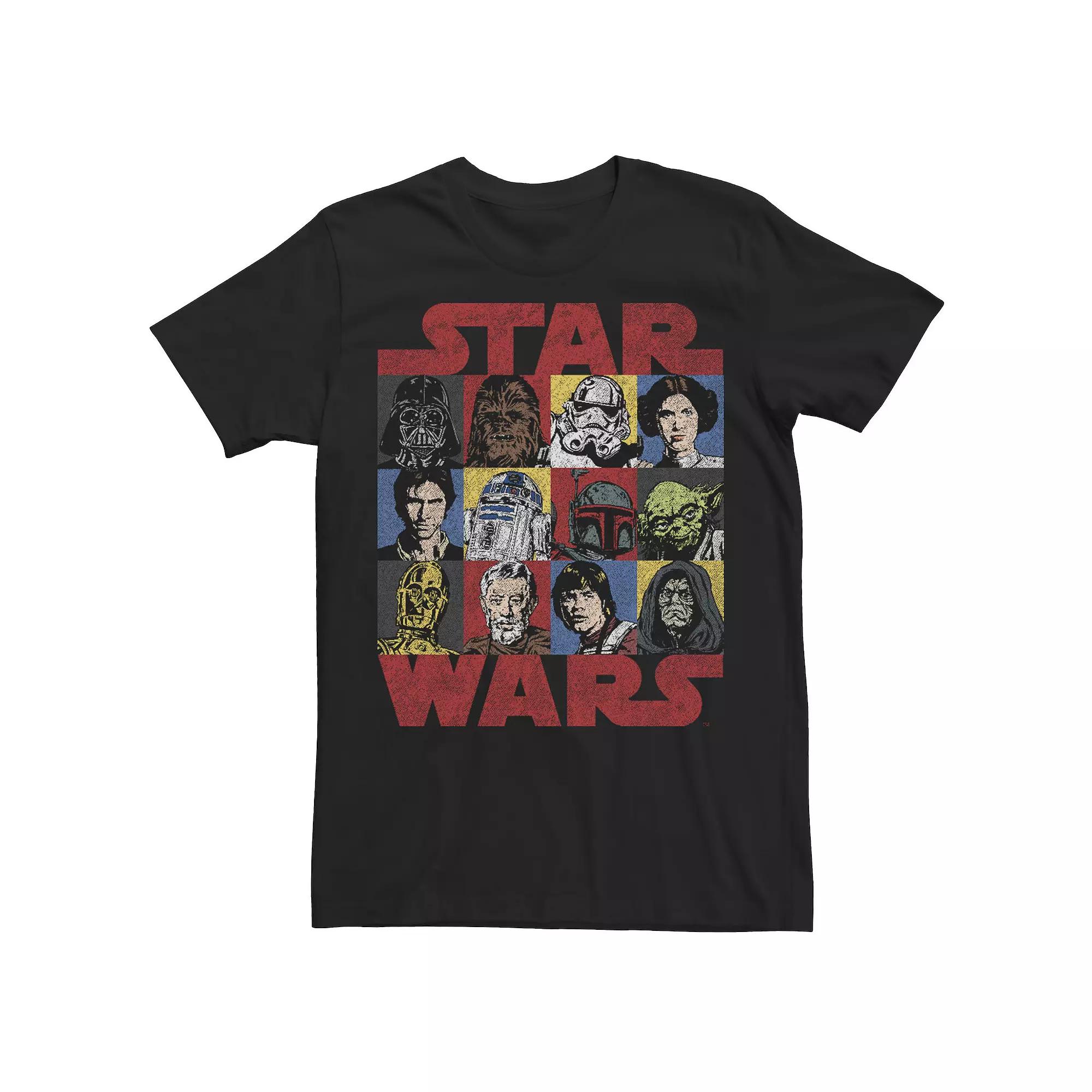 Men's Star Wars Heroes & Villains Headshot Box Up Tee,  Product Image