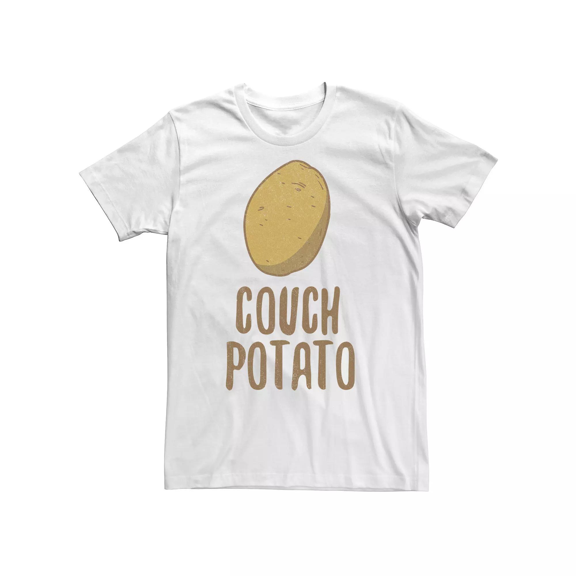 Men's Couch Potato Portrait Text Graphic Tee,  Product Image
