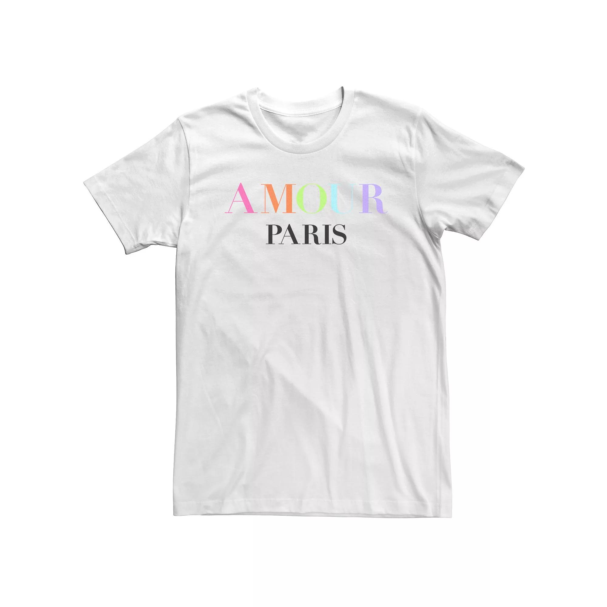 Big & Tall Trendy "Amour Paris" Tee, Men's,  Product Image