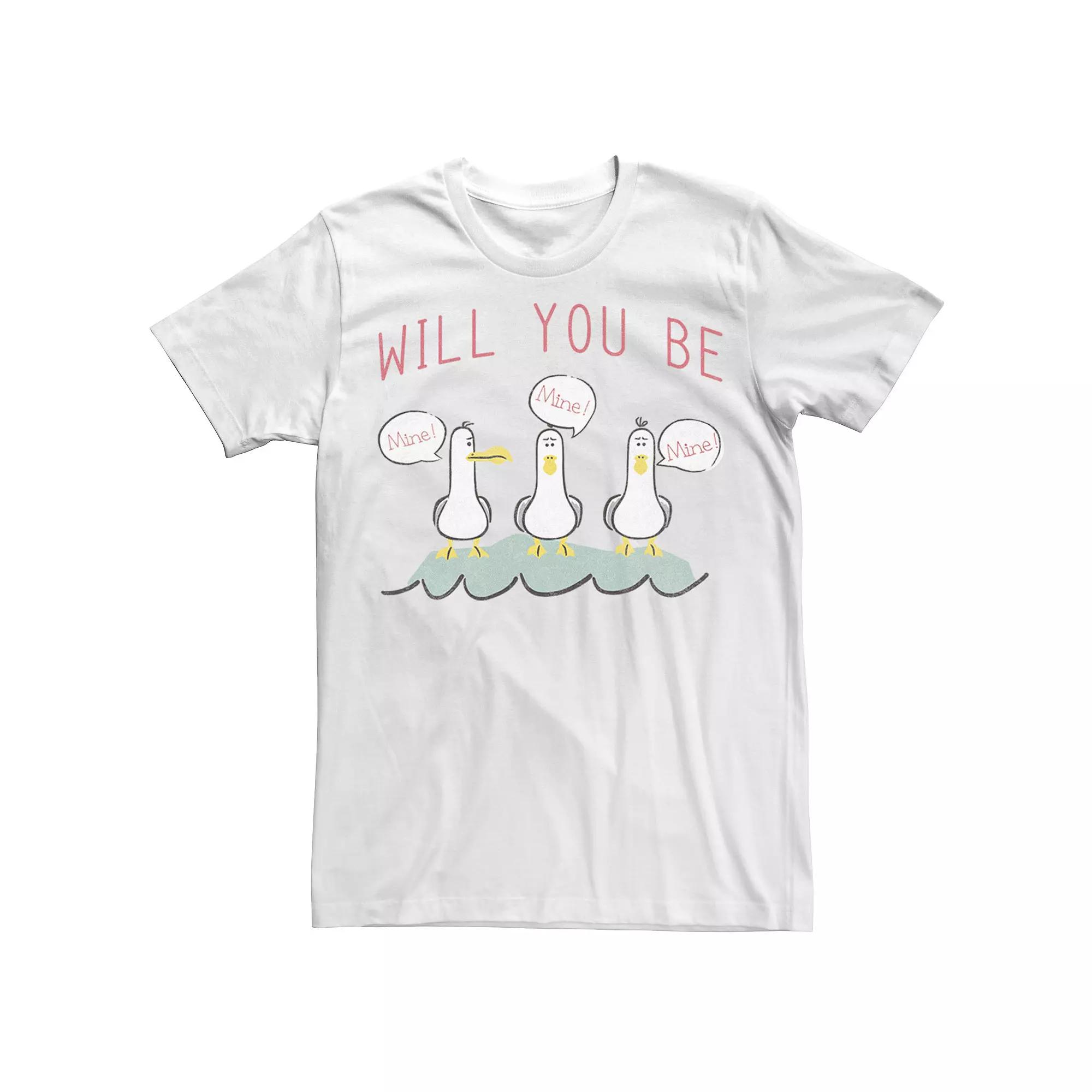 Disney / Pixar's Finding Nemo Men's Valentine's Day Seagulls Be Mine Tee,  Product Image