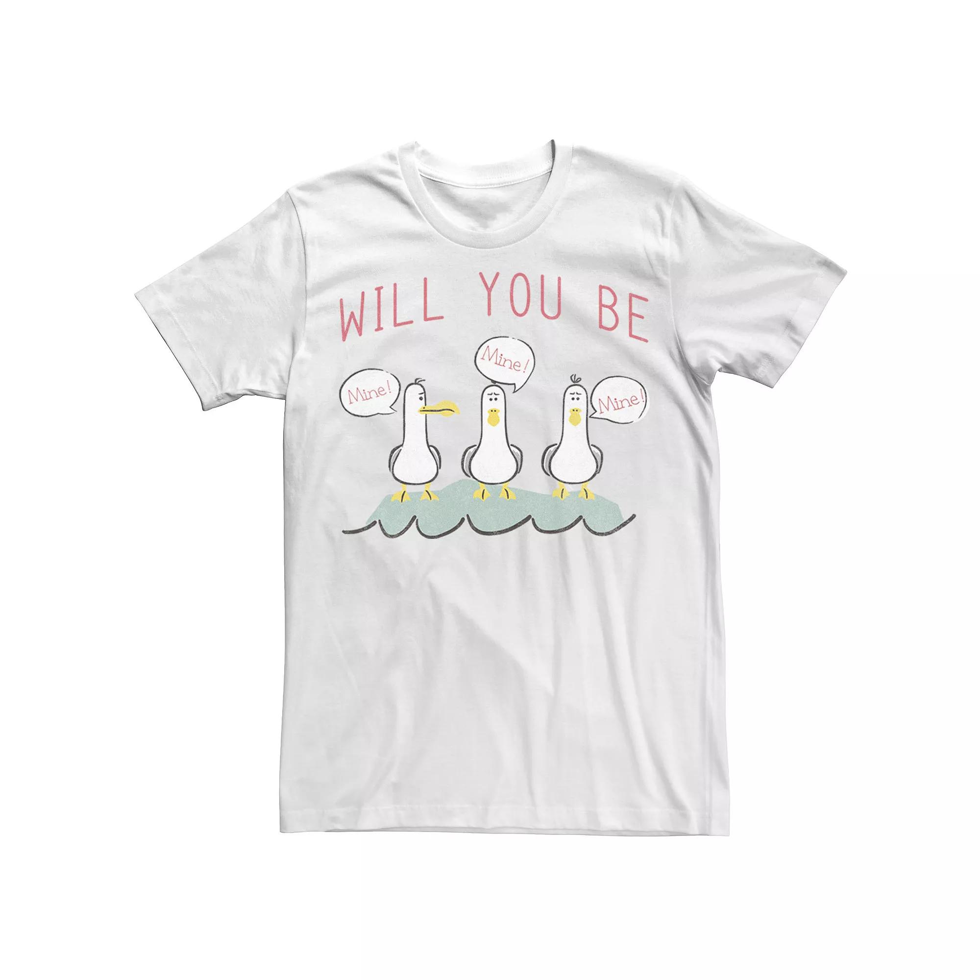 Disney / Pixar's Finding Nemo Men's Valentine's Day Seagulls Be Mine Tee,  Product Image