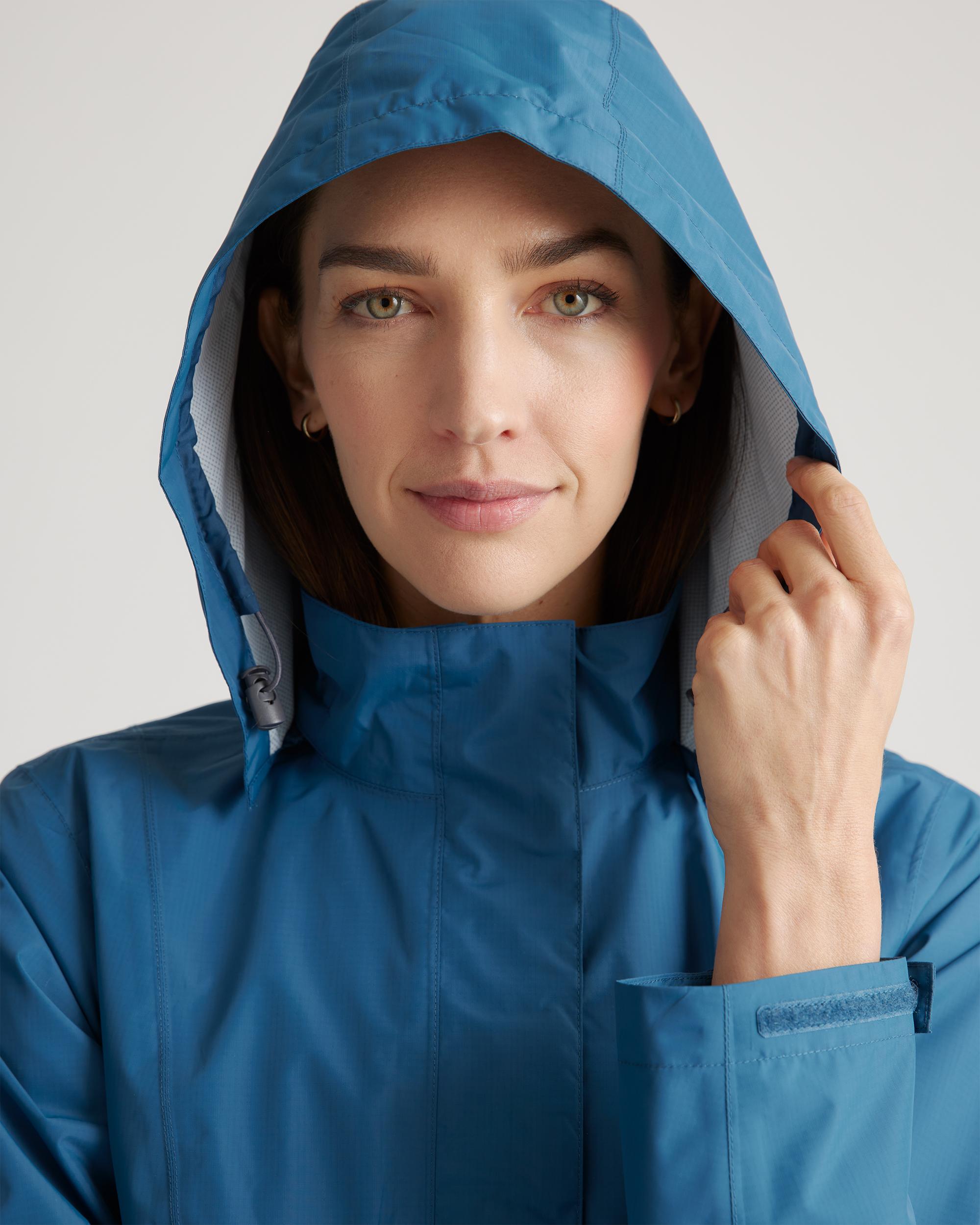 Quince | Women's Weatherproof Long Rain Shell Jacket Polyester/Recycled Polyester Blend Product Image