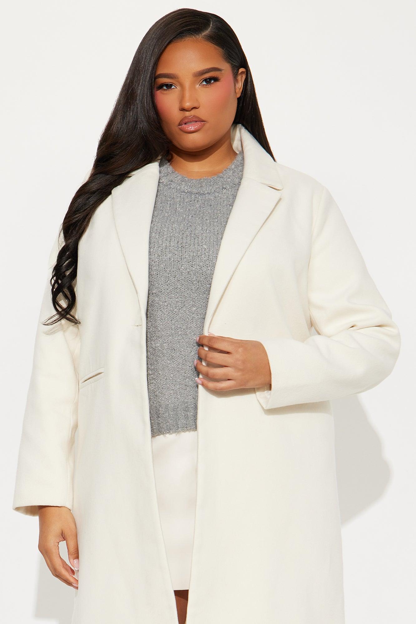 City Chic Coat - Ivory Female Product Image