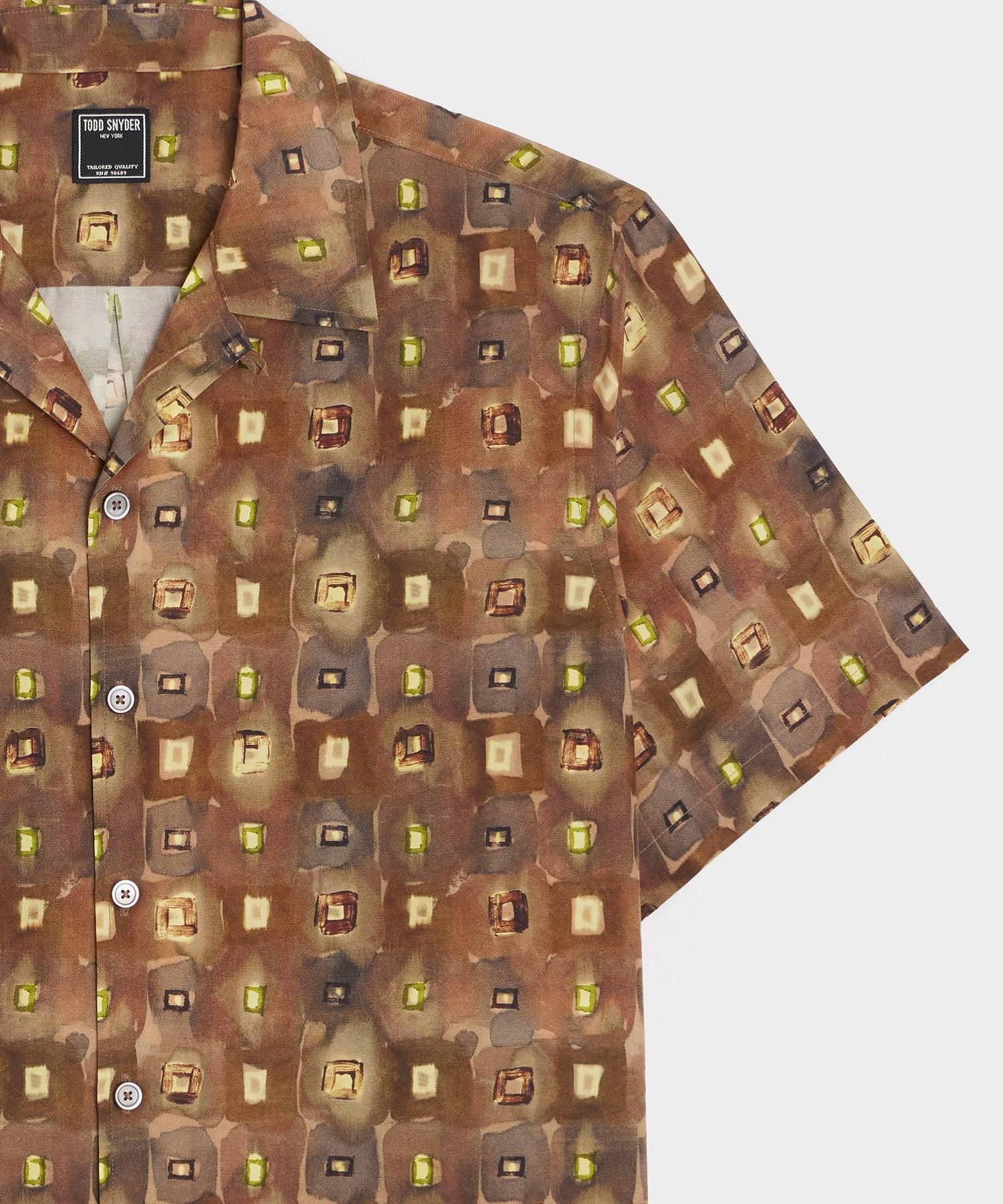 Cropped Silk-Cotton Camp Collar Shirt Product Image