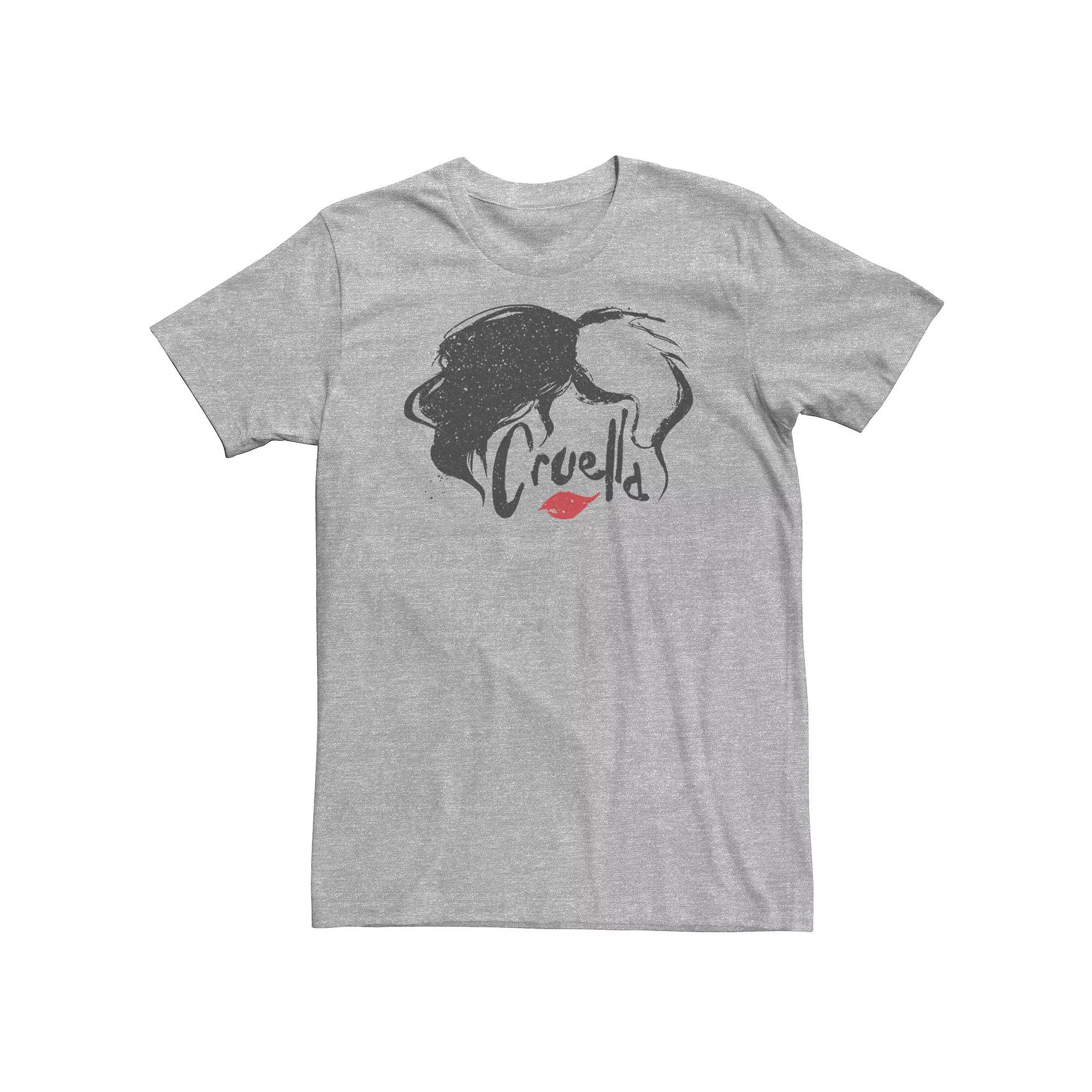 Big & Tall Disney Cruella Hair & Lips Logo Tee, Men's,  Product Image