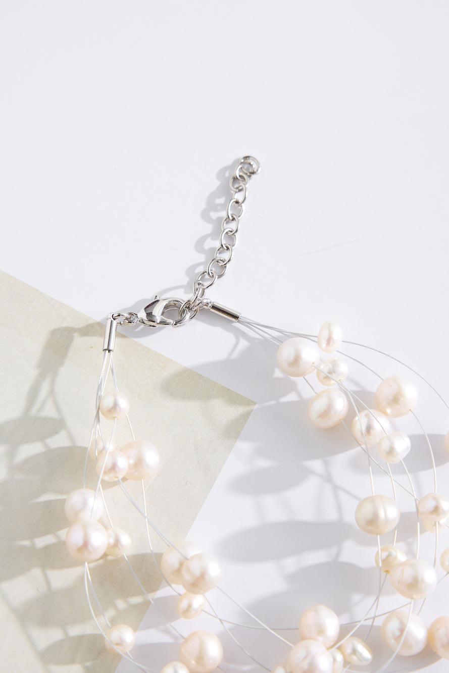 925 Silver Piper Freshwater Pearl Bracelet Silver Product Image