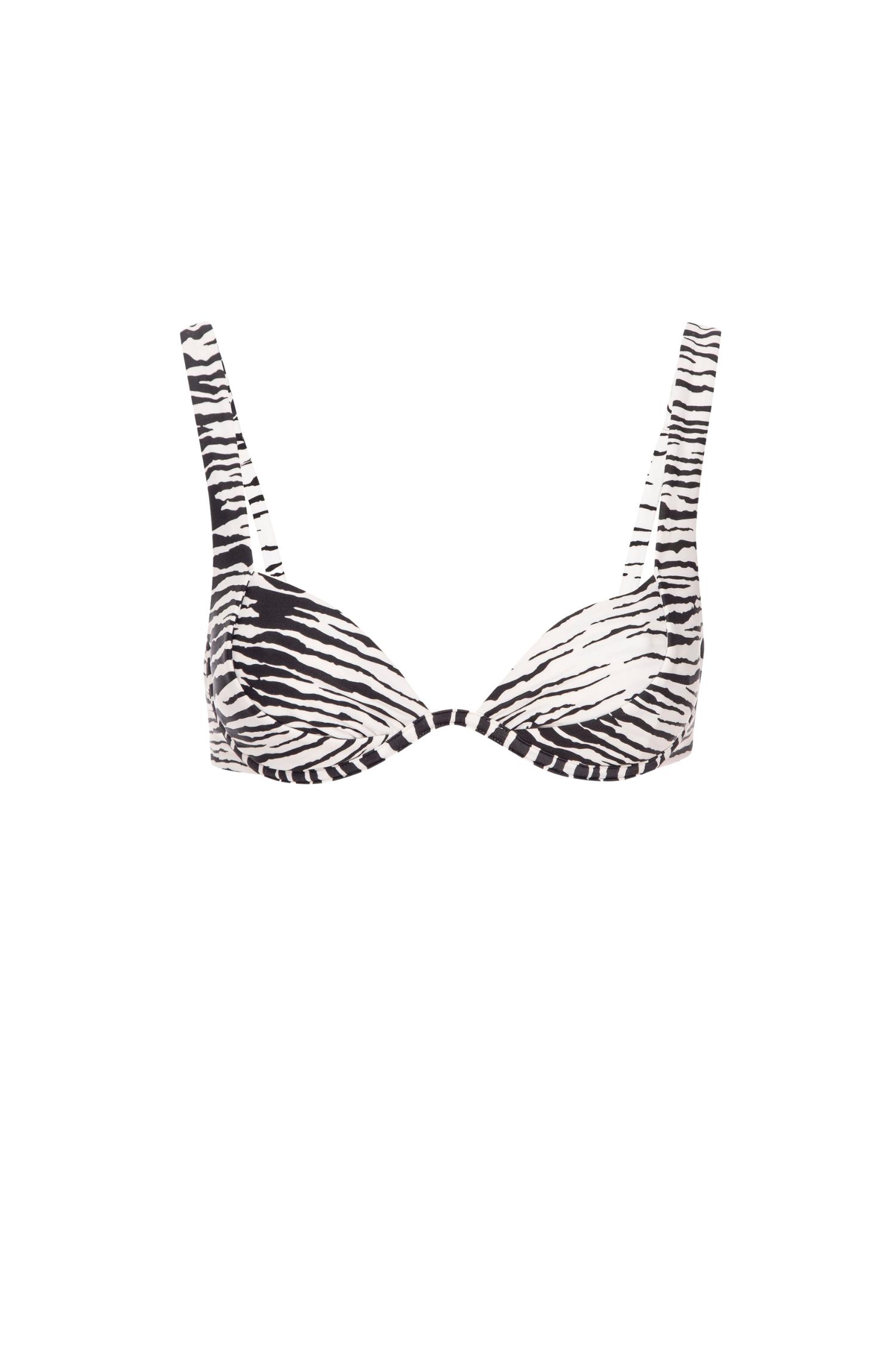 CORA BIKINI TOP - ZEBRA Product Image