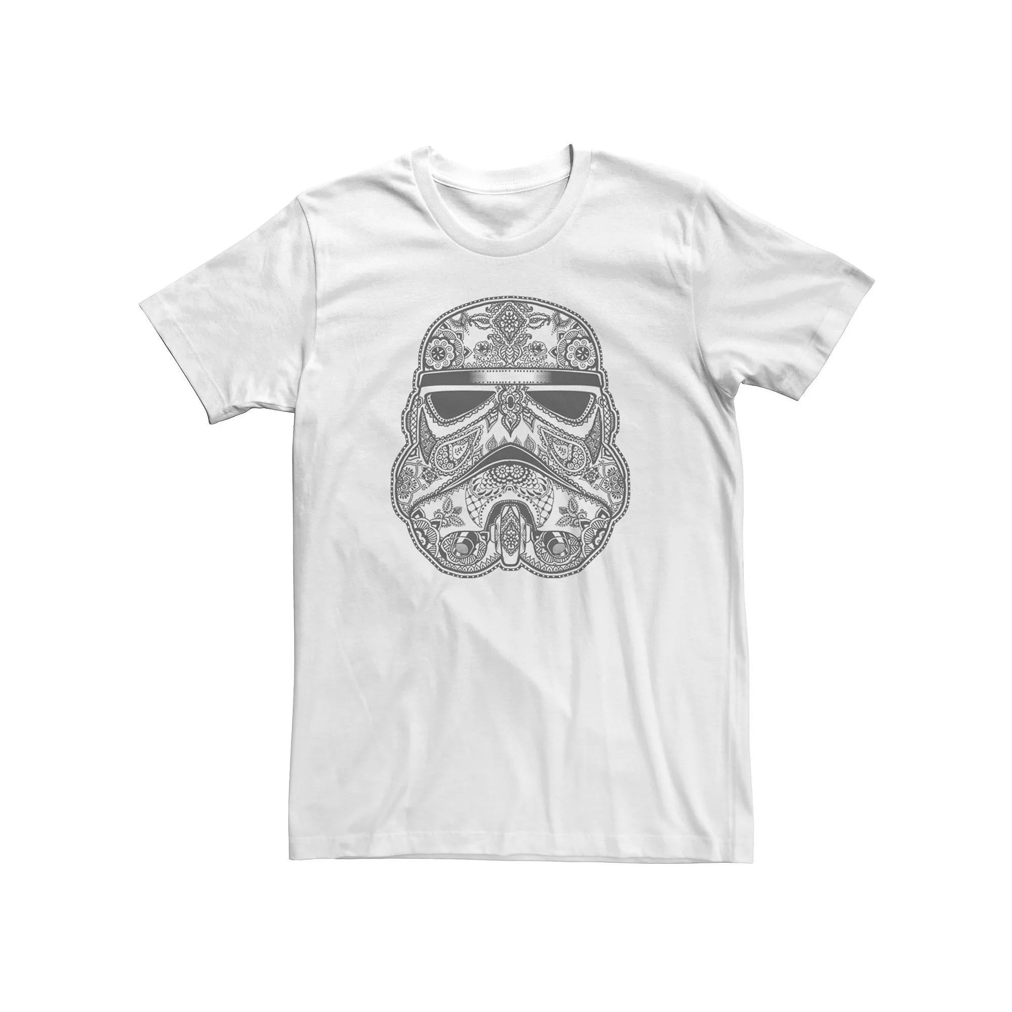 Men's Star Wars Stormtrooper Artsy Henna Helmet Design Tee,  Product Image