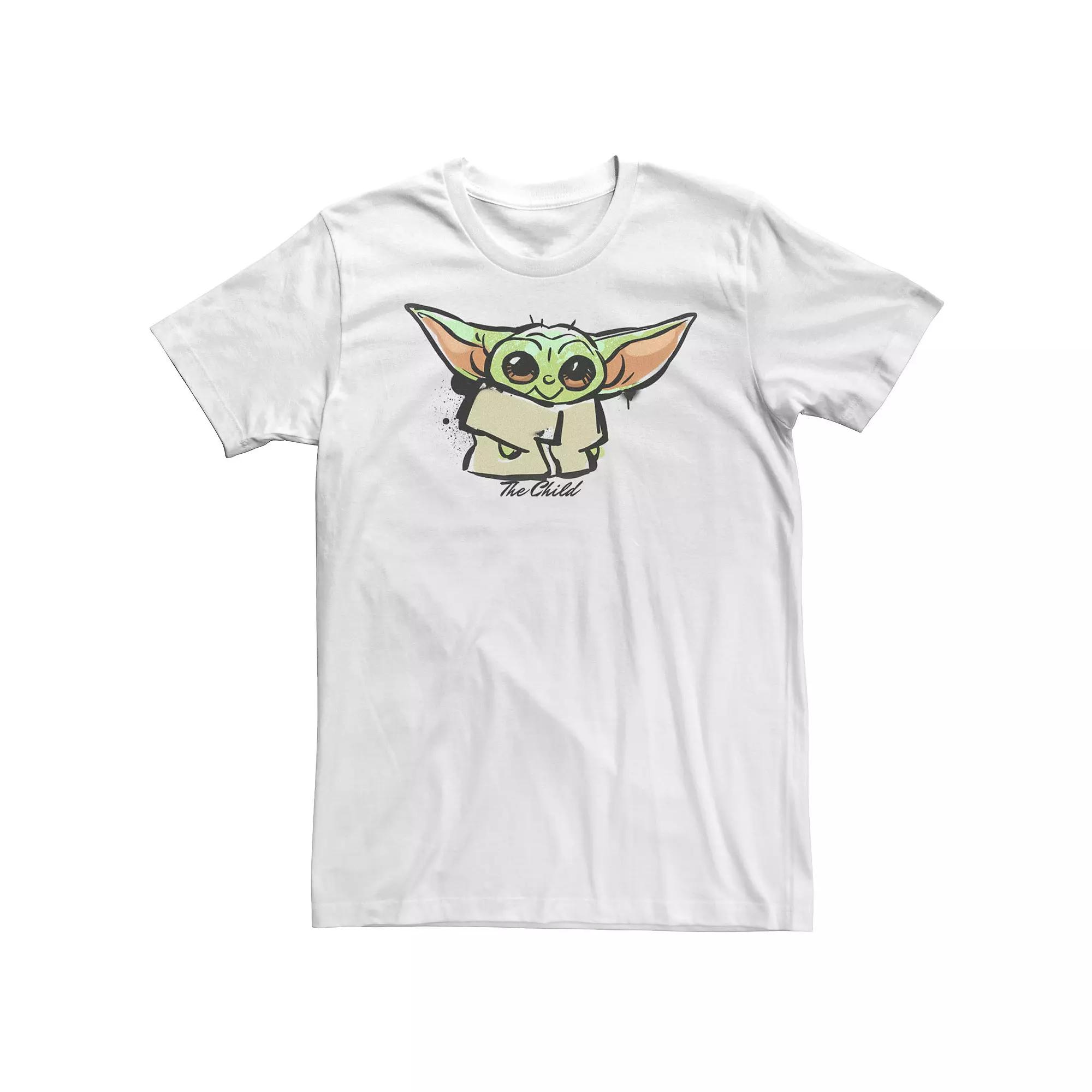Big & Tall Star Wars The Mandalorian Bb Child Paint Watercolor Poster Tee, Men's,  Product Image