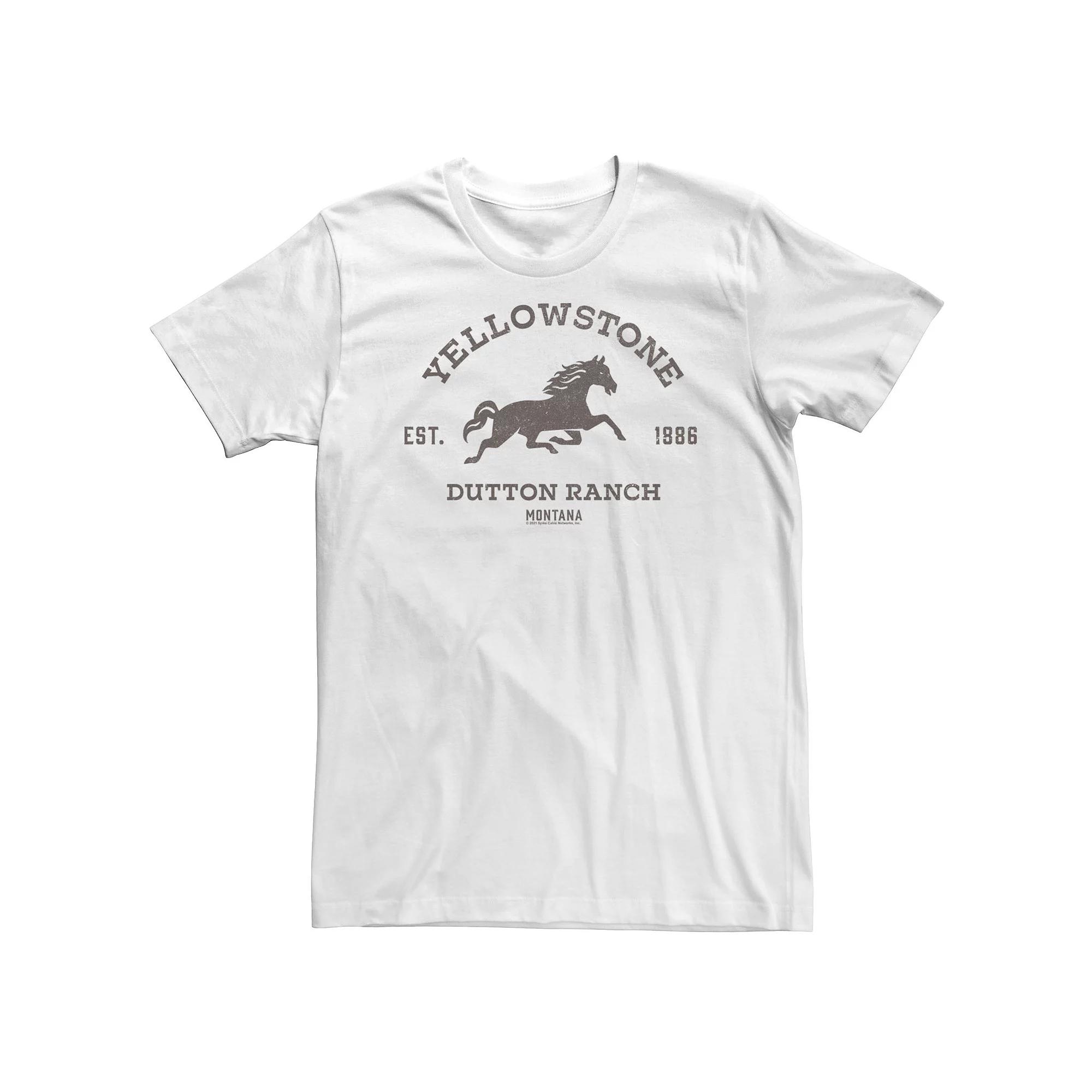 Big & Tall Yellowstone Dutton Ranch Montana Horse Logo Tee, Men's,  Product Image