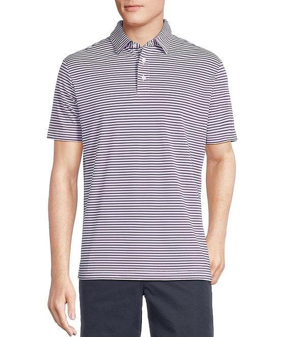Cremieux Blue Label Performance Stretch Striped Short Sleeve Polo Shirt Product Image