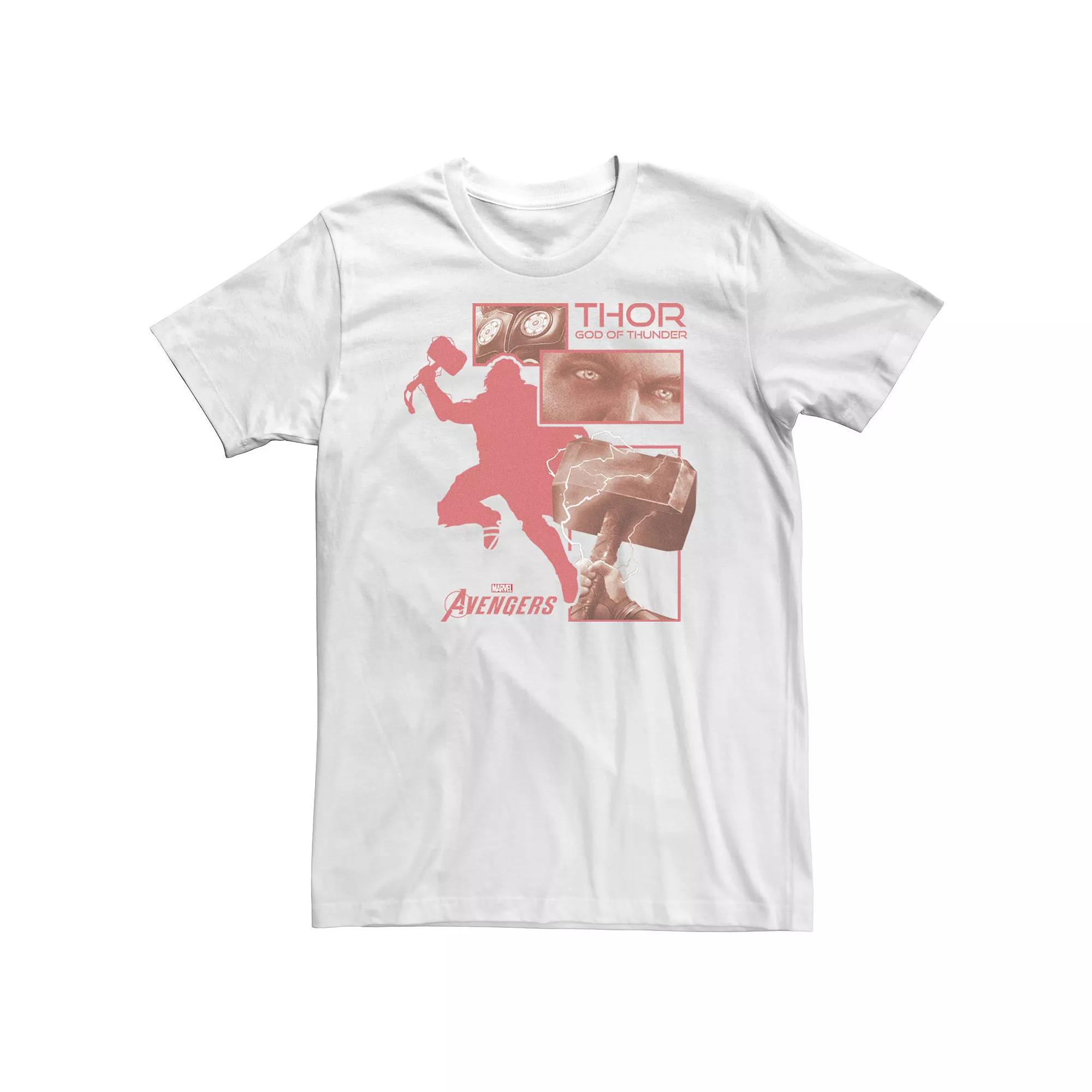 Big & Tall Marvel Avengers Game Thor God Of Thunder Panels Tee, Men's,  Product Image