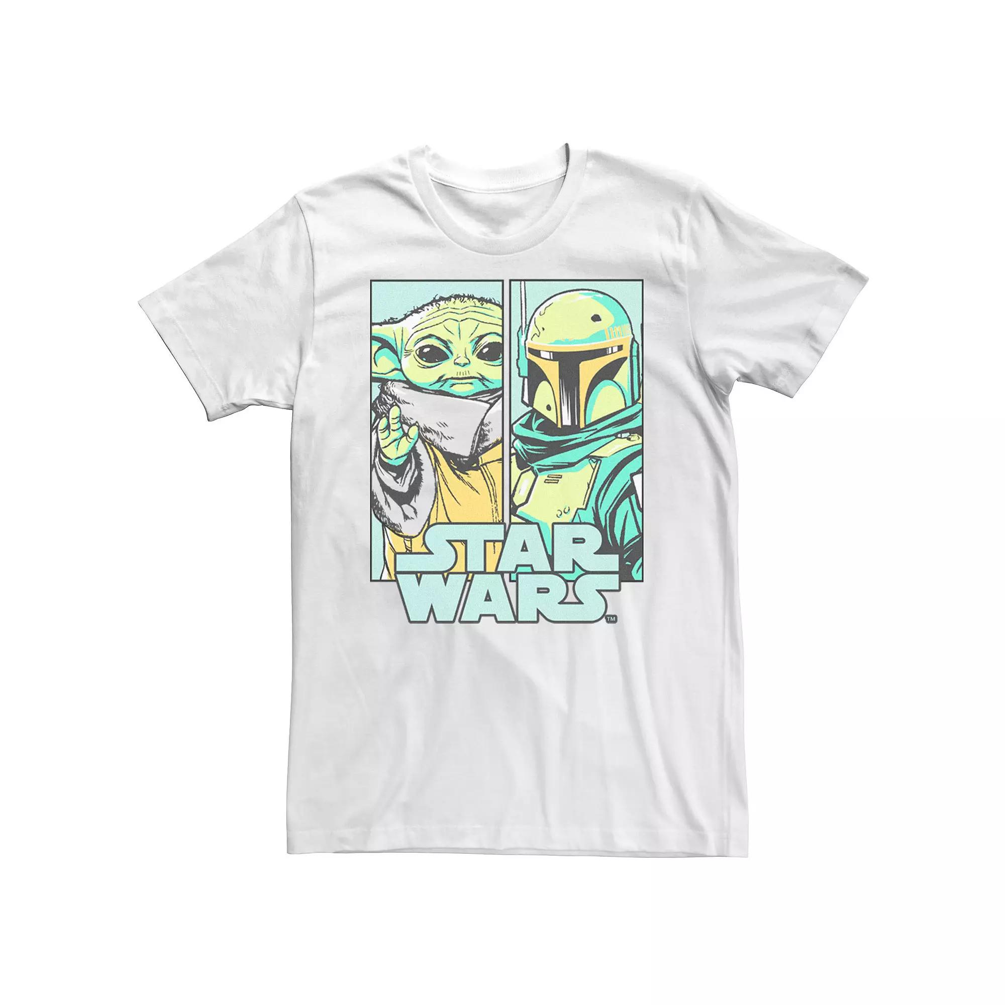 Men's Star Wars The Mandalorian Mando And The Child Greeting Graphic Tee,  Product Image