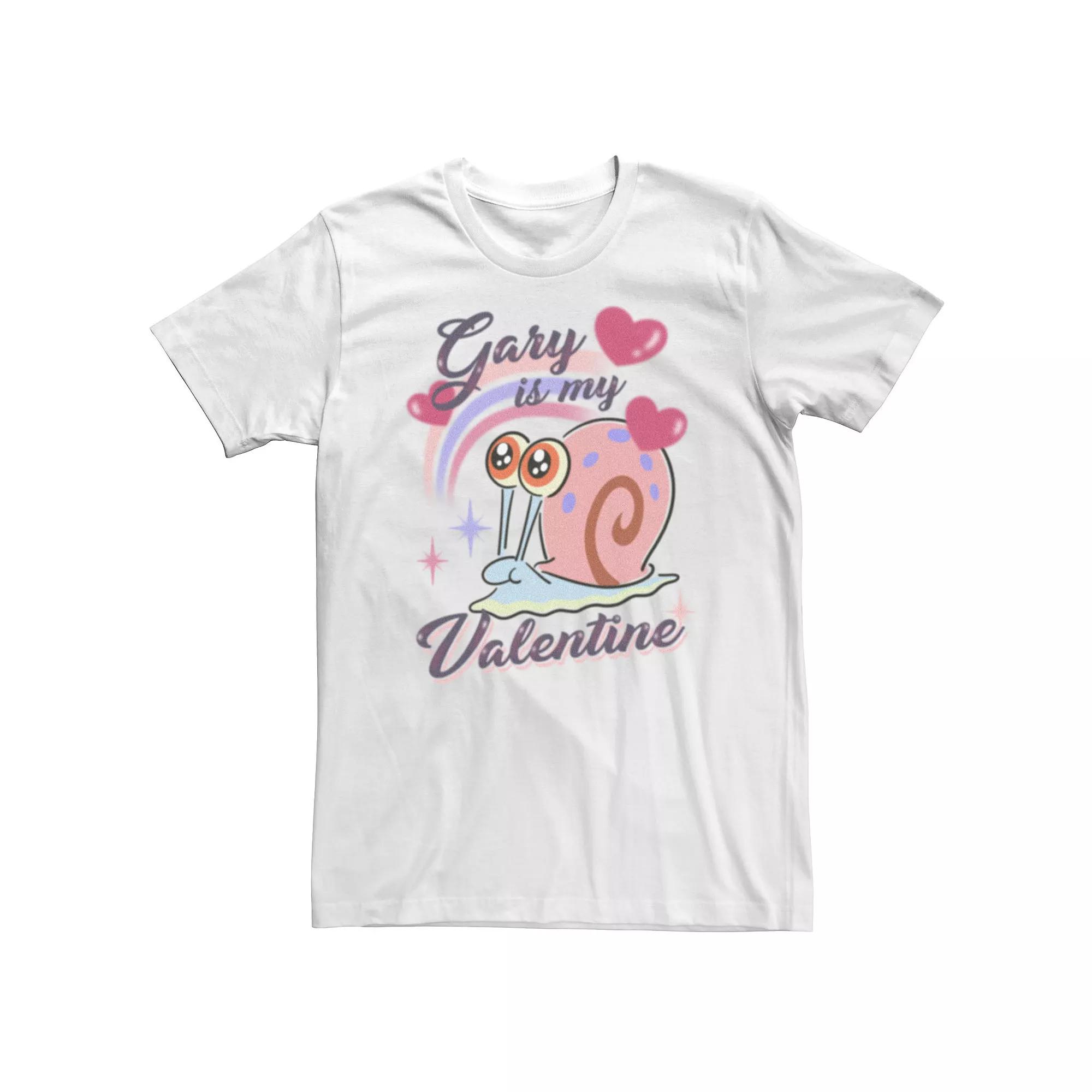 Big & Tall Spongebob Squarepants Gary Is My Valentine Heart Theme Tee, Men's,  Product Image
