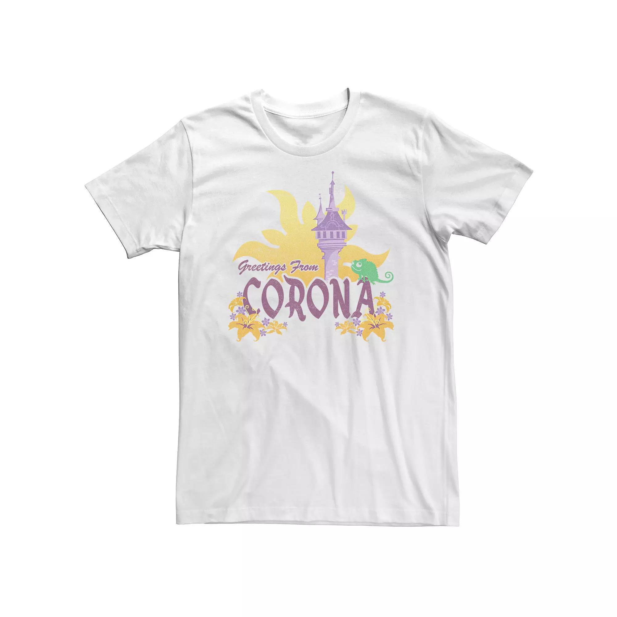 Big & Tall Disney Tangled Greetings From Corona Tower Poster Tee, Men's,  Product Image