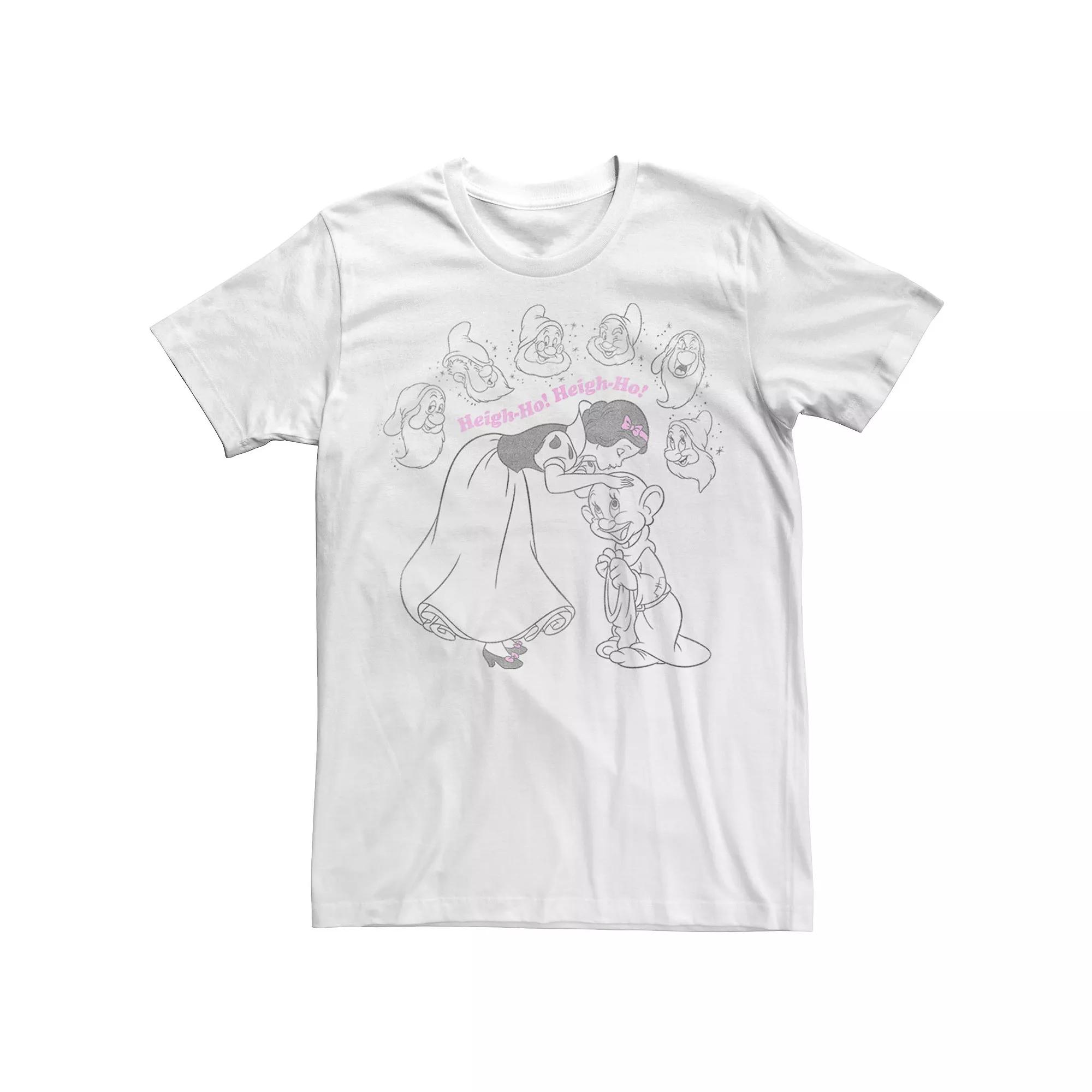 Disney's Snow White And The Seven Dwarfs Men's Heigh-Ho Line Art Tee,  Product Image