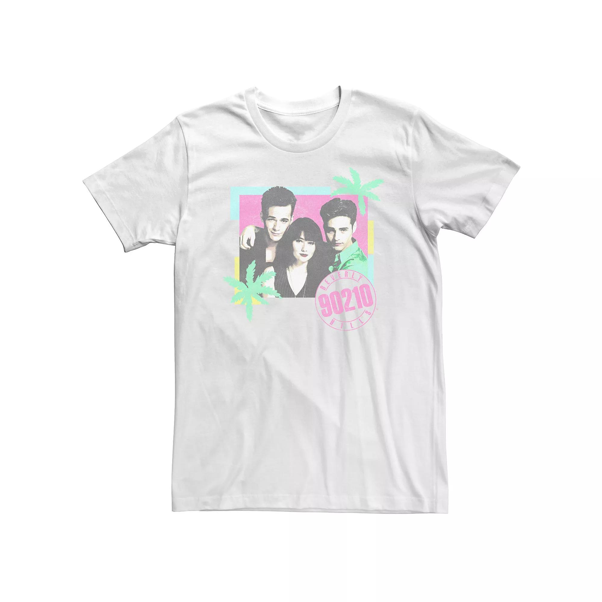 Big & Tall Beverly Hills 90210 Group Shot Retro Square Portrait Tee, Men's,  Product Image