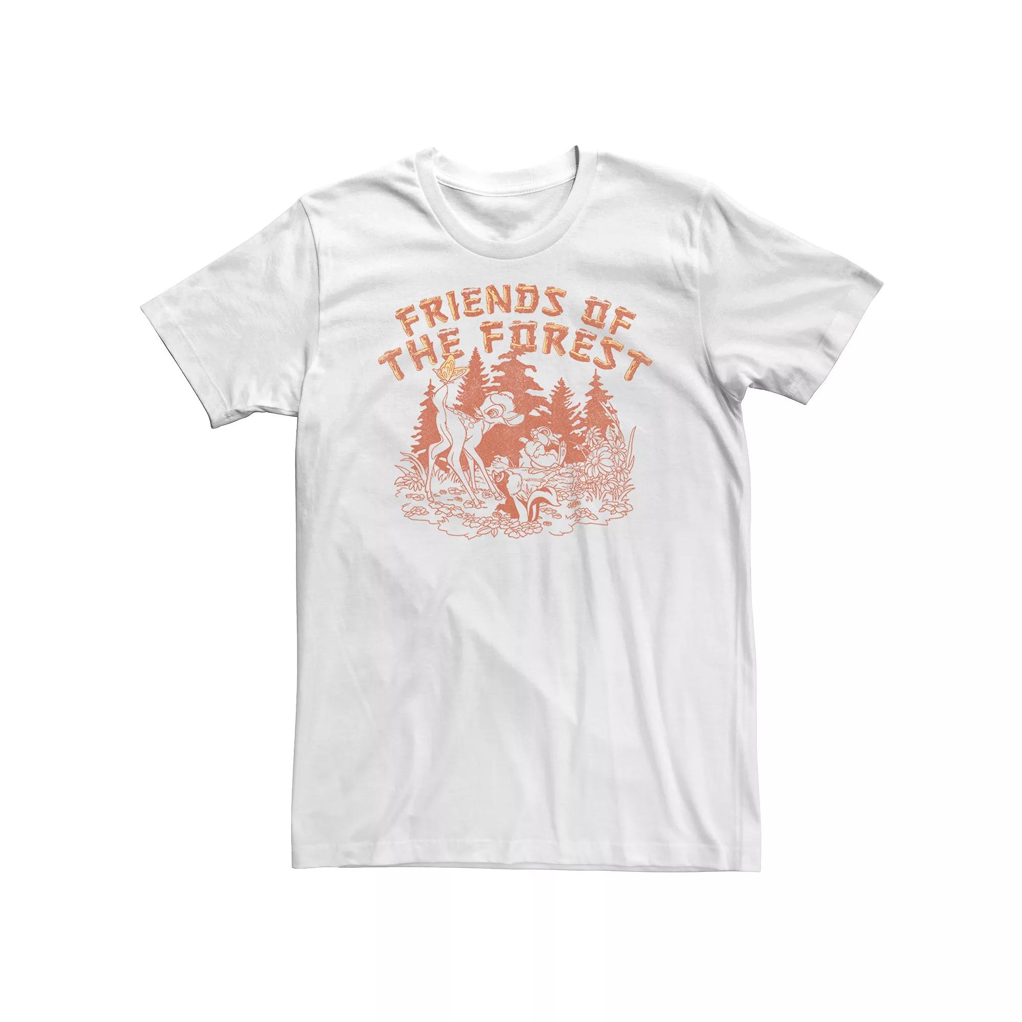 Big & Tall Disney Bambi Group Shot Friends Of The Forest Tee, Men's, Size: 3XL Tall, White Product Image