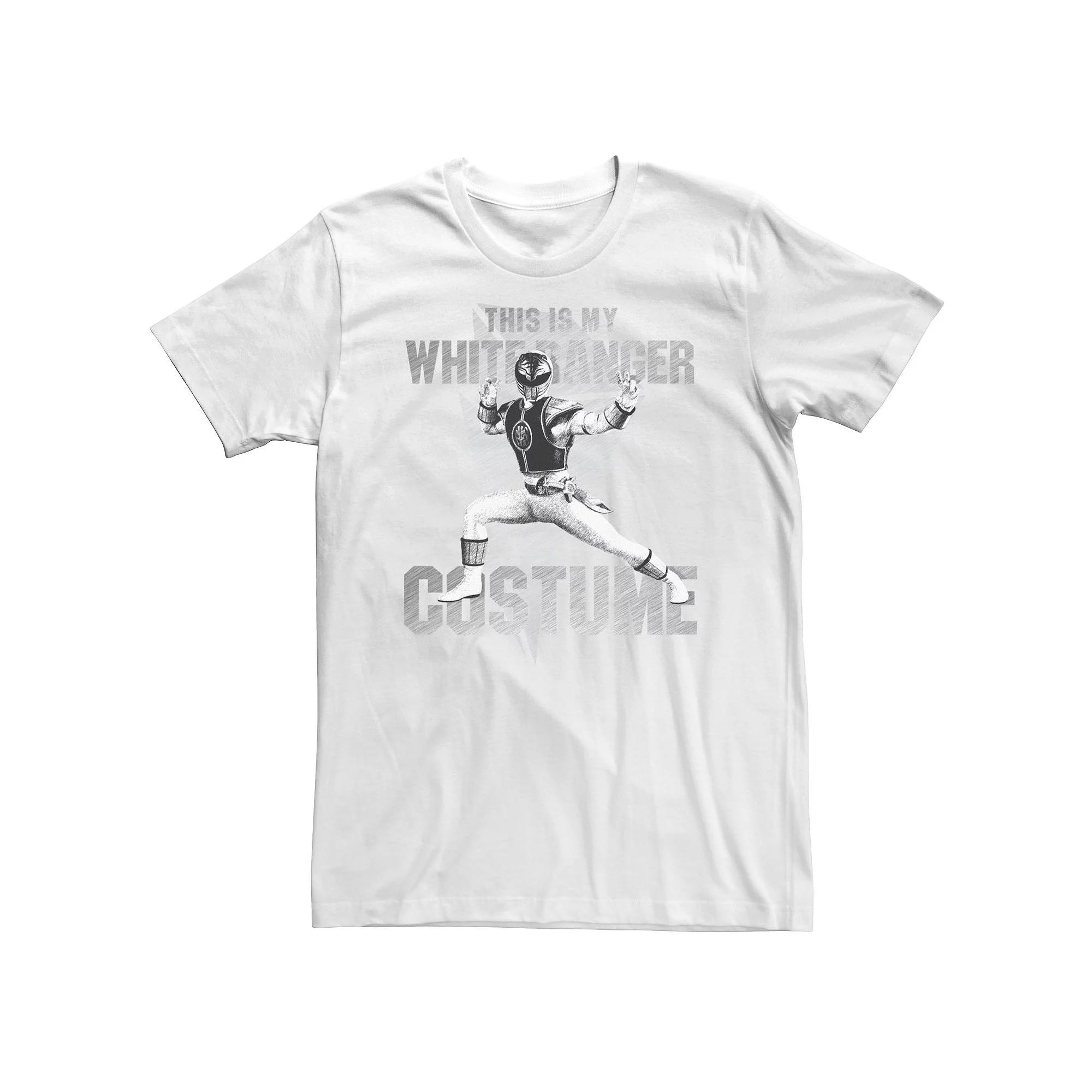 Big & Tall Power Rangers White Ranger Halloween Costume Tee, Men's,  Product Image