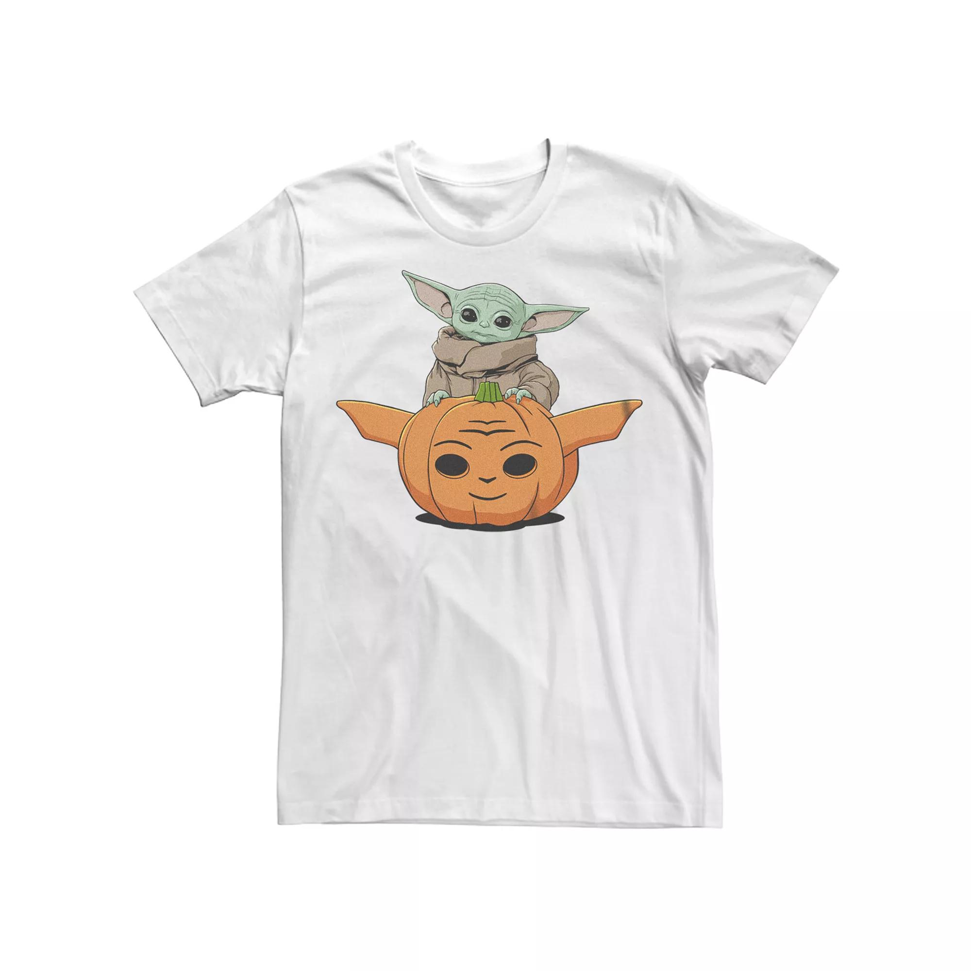 Mens The Mandalorian Grogu Carved Pumpkin Graphic Tee Product Image