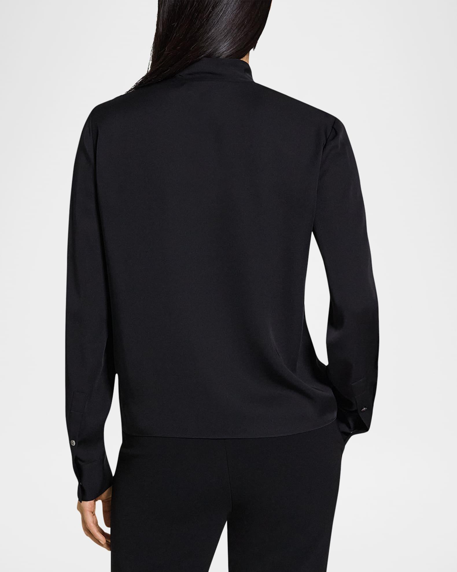 Silk Tie Blouse Product Image