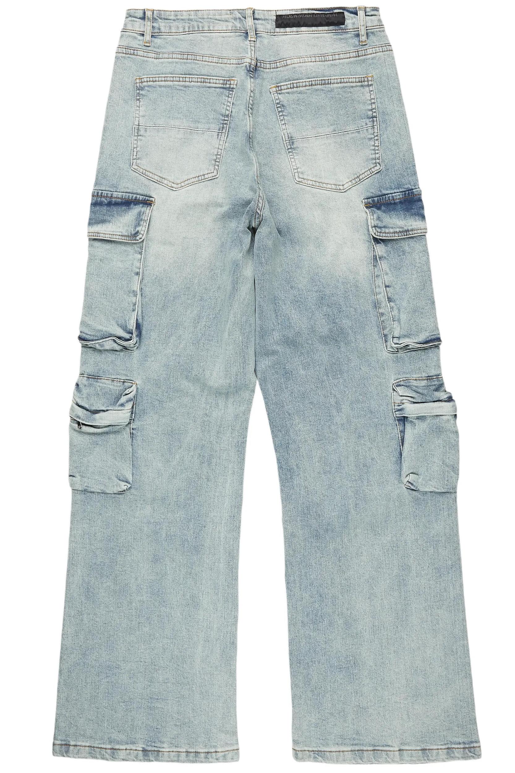 Lenz Blue Baggy Fit Jean Male Product Image