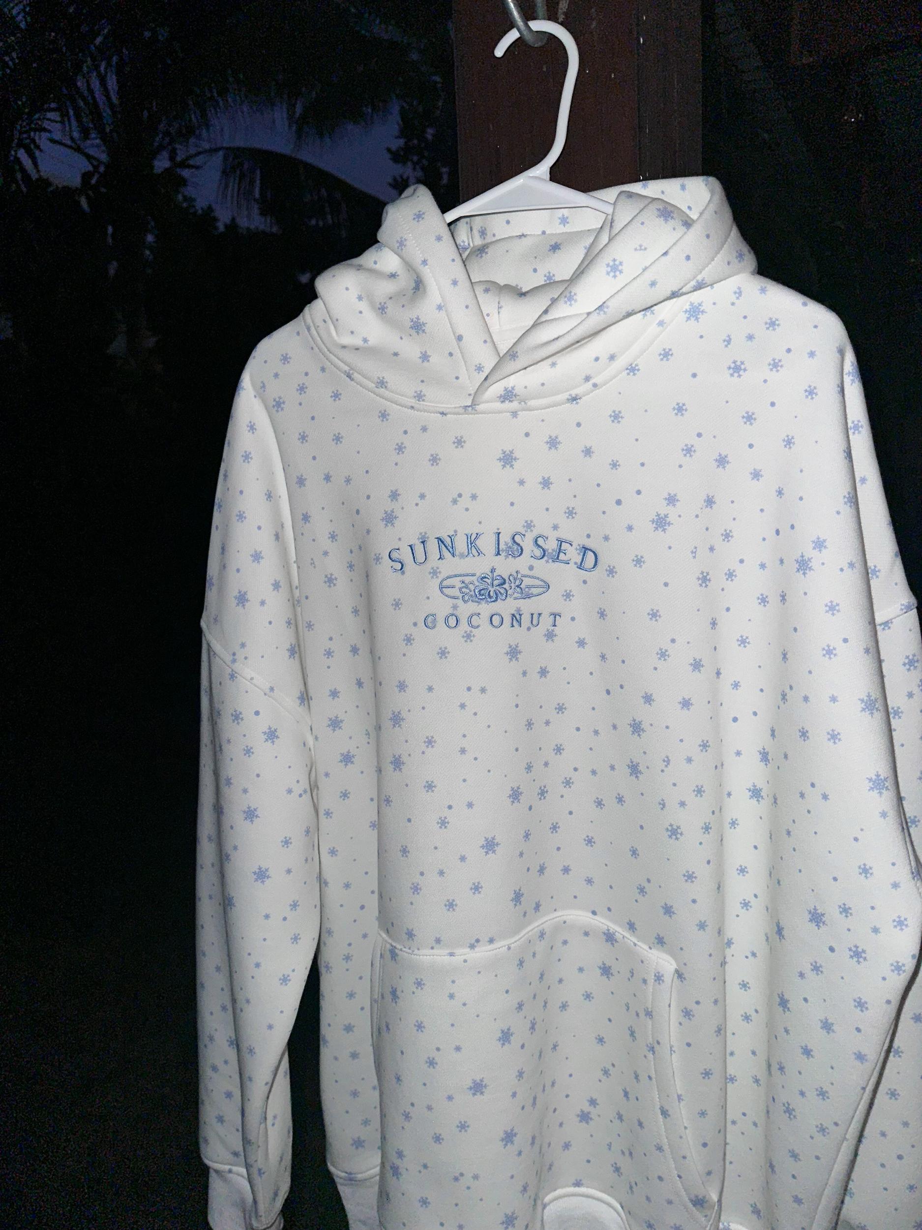 Snowflake Sunkissedcoconut Embroider Hoodie Product Image