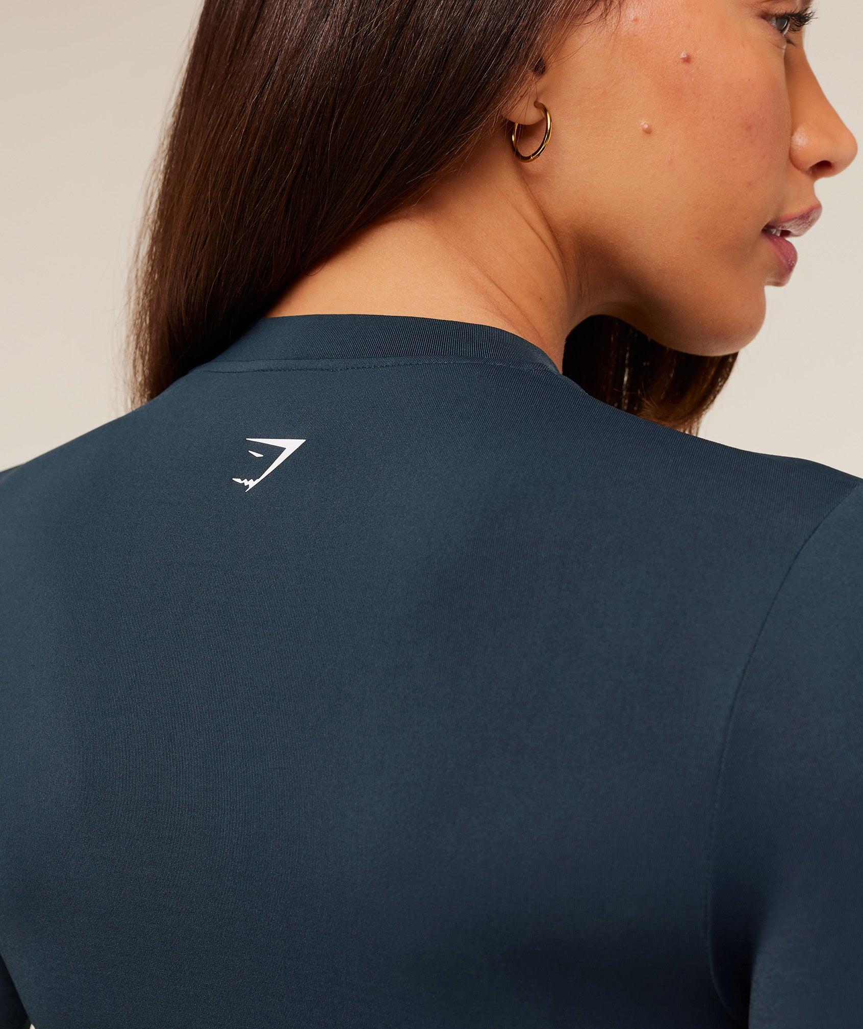 Gymshark Everyday Seamless Zip Tracktop - Navy Female Product Image