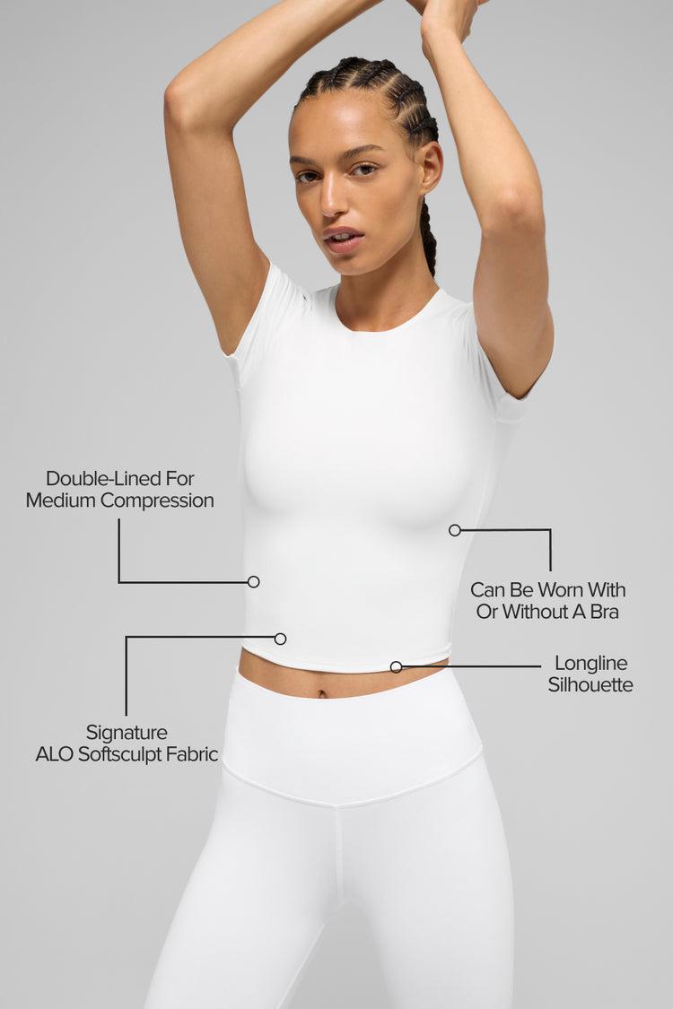 ALO Softsculpt Precision Bra - White Product Image