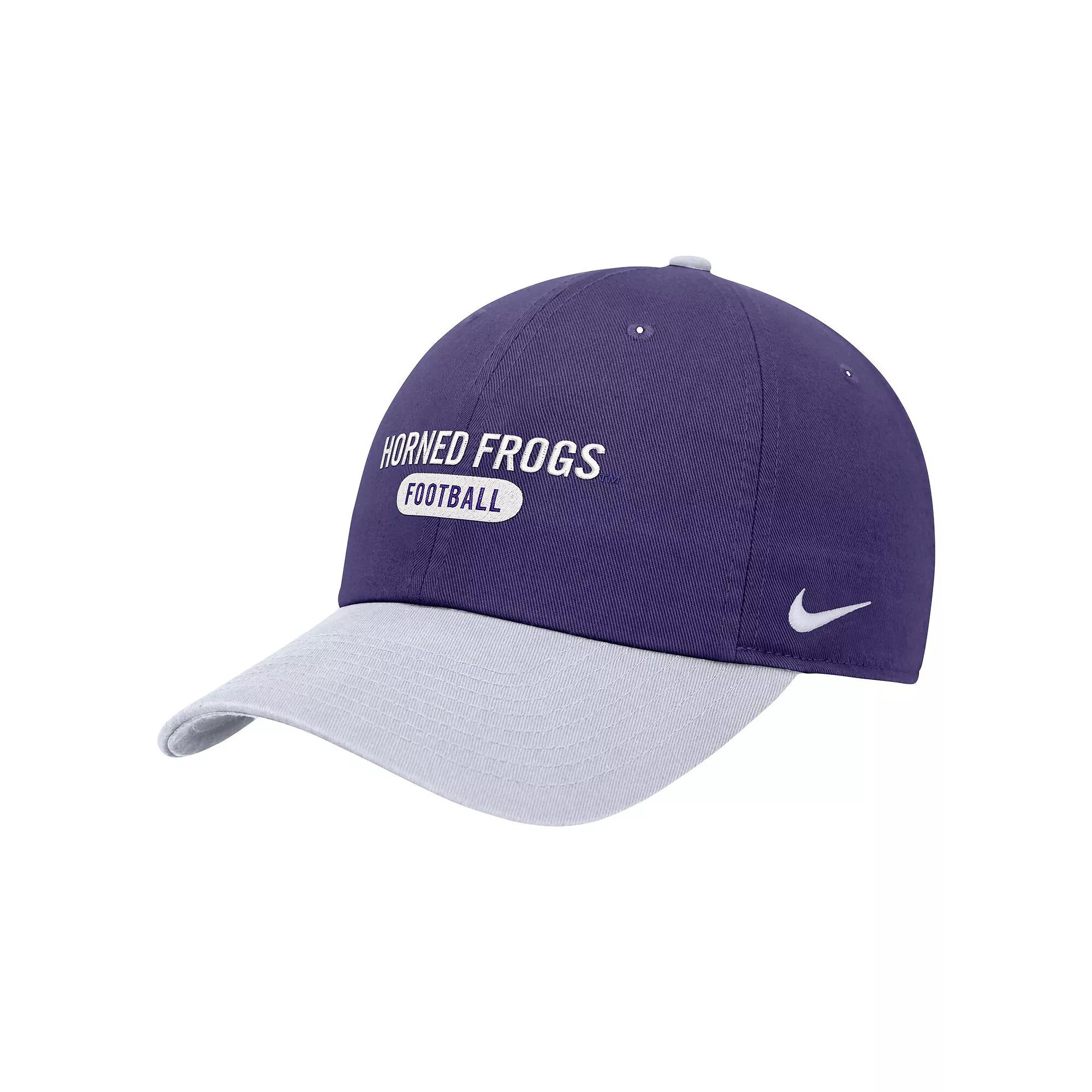 Men's Nike Purple TCU Horned Frogs Colorblock Club Adjustable Hat Product Image