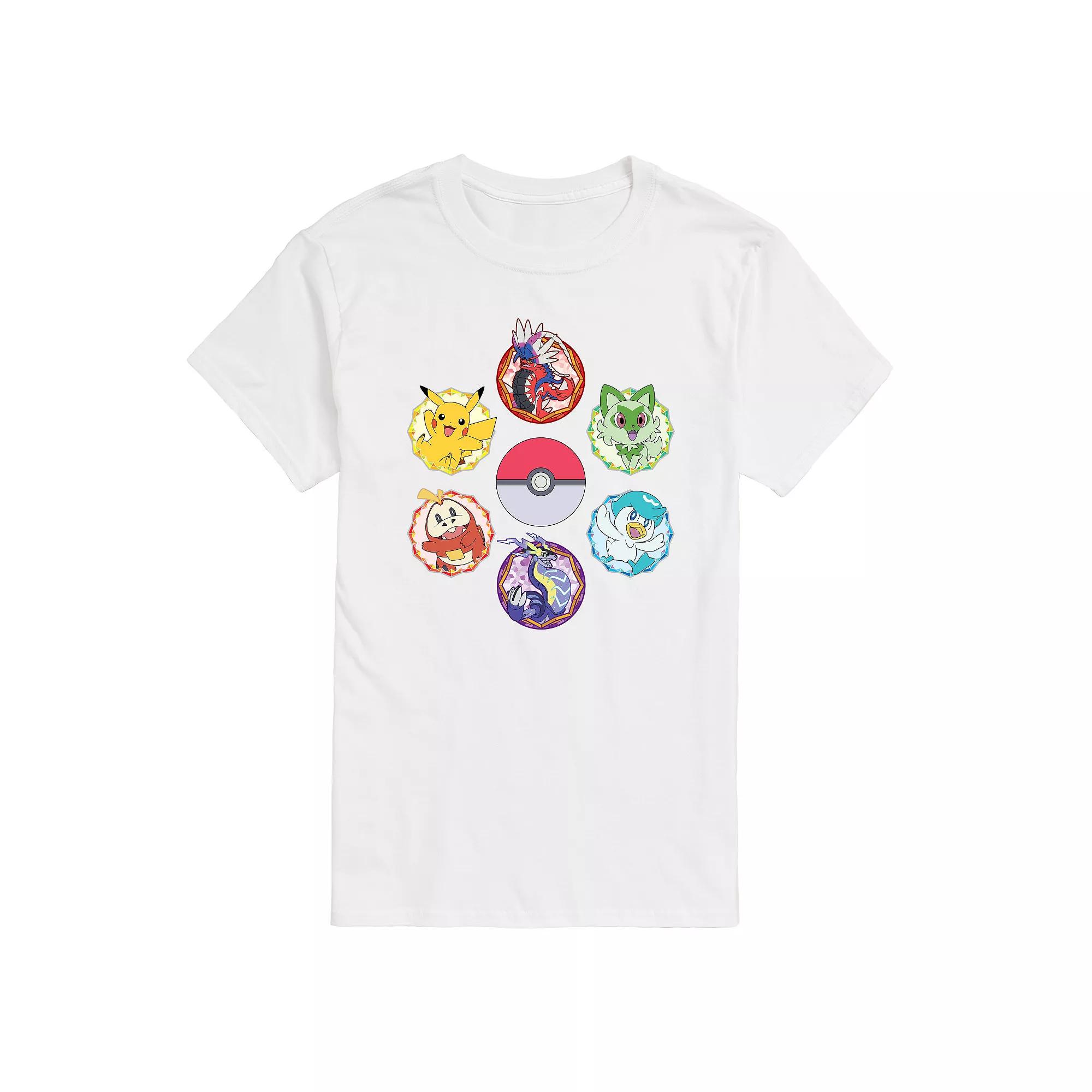 Big & Tall Pokemon Sparkle Badge Portraits Graphic Tee, Men's,  Product Image
