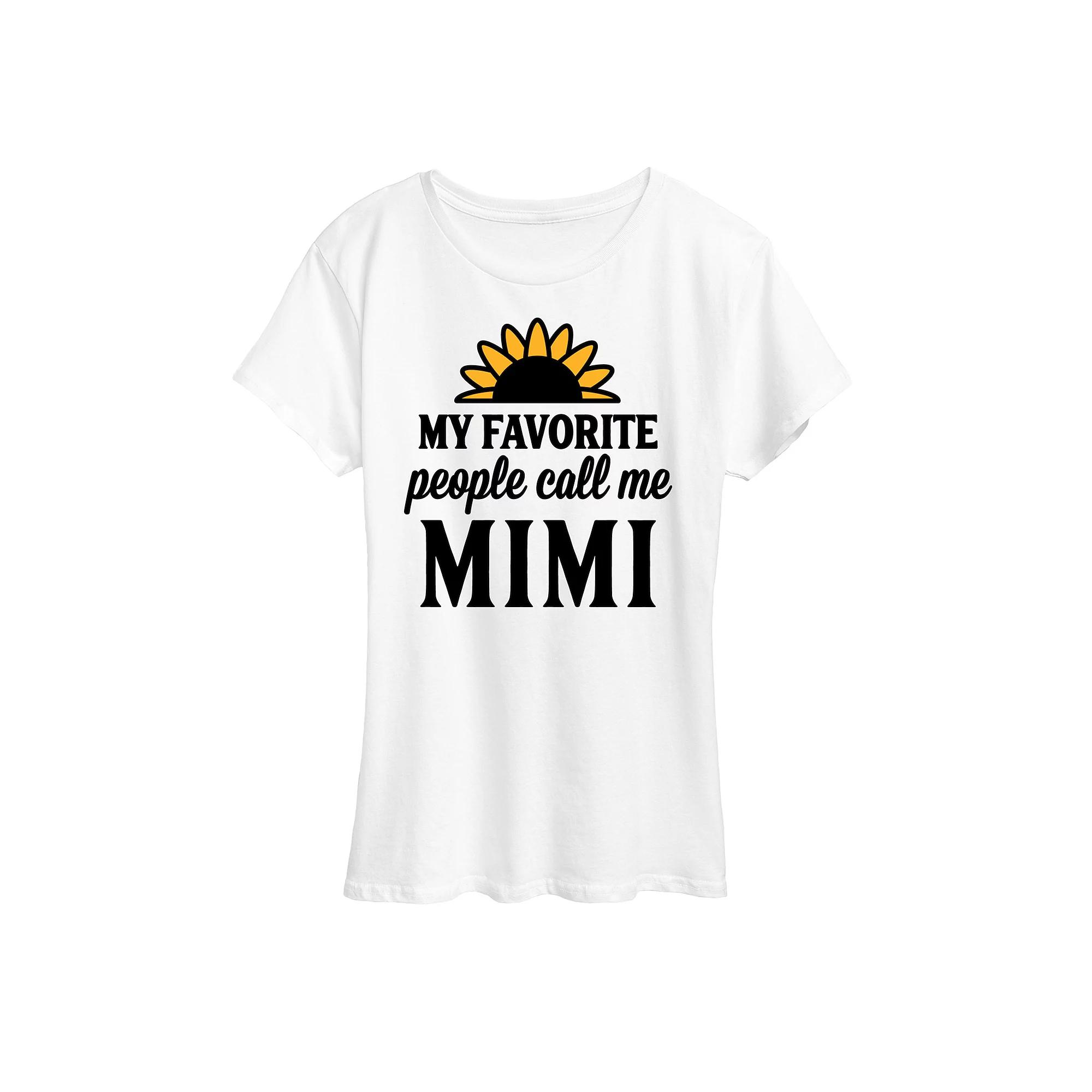 Women's Favorite People Call Me Mimi Graphic Tee,  Product Image