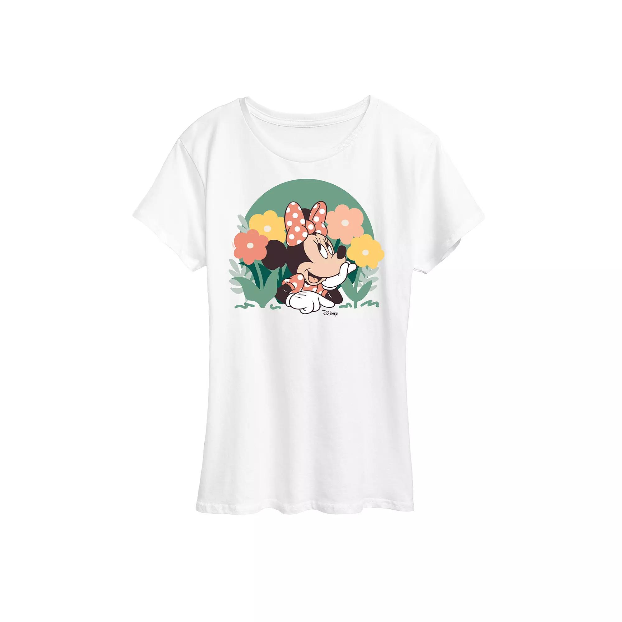 Disney's Minnie Mouse Women's Flowers Graphic Tee,  Product Image