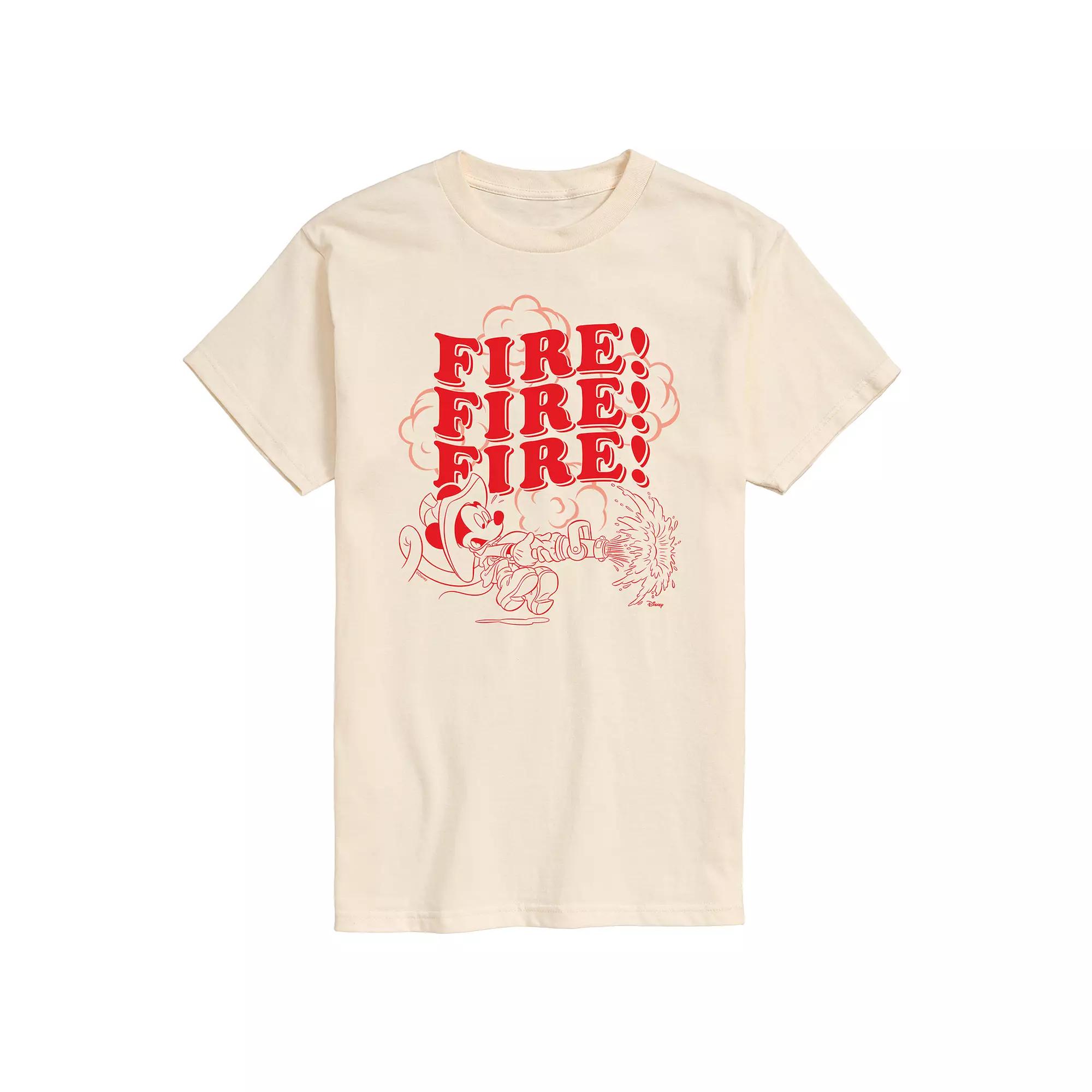 Disney's Mickey Mouse Men's Fire Stacked Mickey Graphic Tee,  Product Image