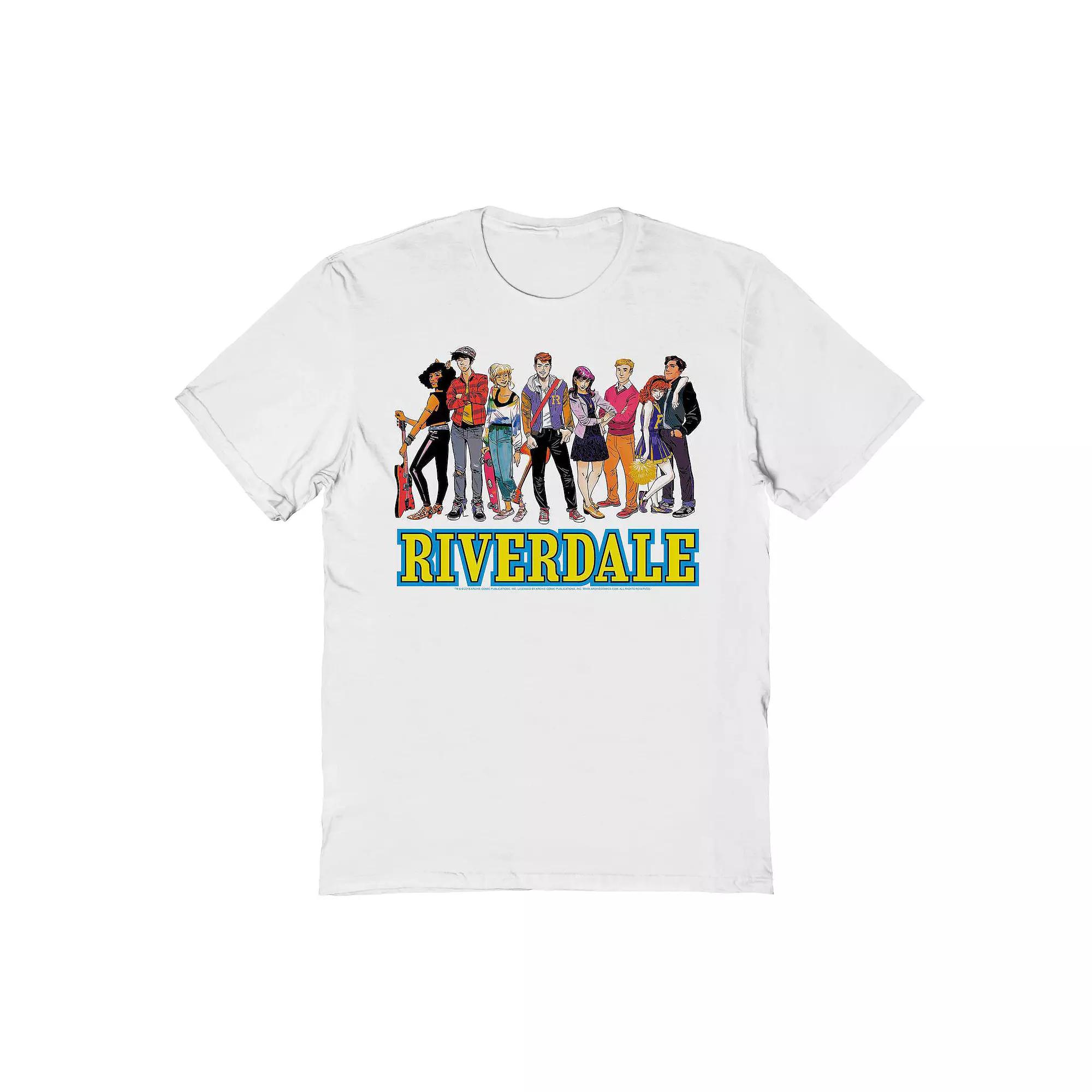 Men's Archie Riverdale Cast Graphic Tee, Size: Large, White Product Image
