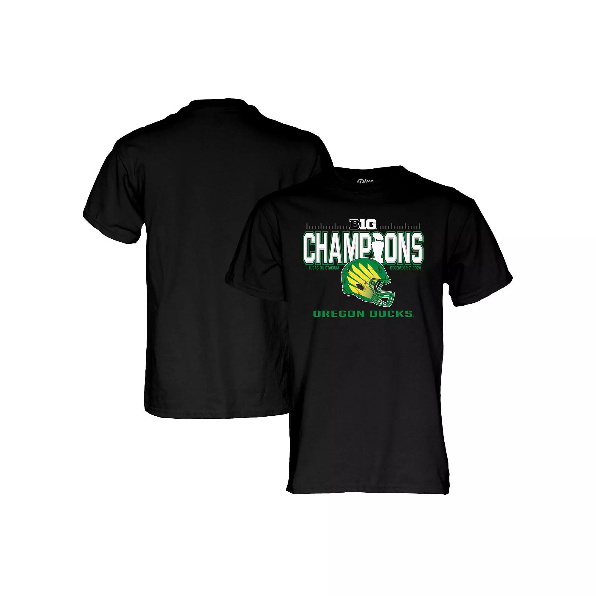 Men's Blue 84 Black Oregon Ducks 2024 Big Ten Football Conference Champions Locker Room T-Shirt, Size: XL Product Image