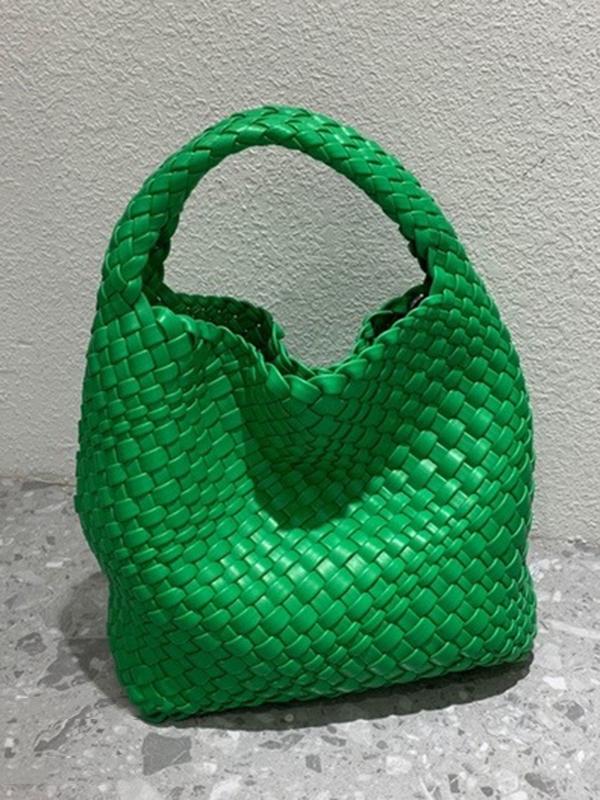 Solid Color Woven Bags Handbags Product Image