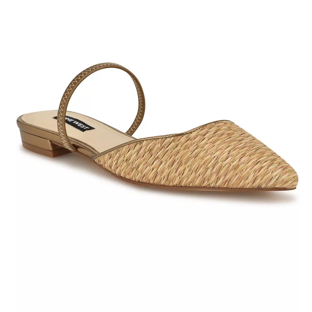 Nine West Gorga Pointy Toe Slip-On Women's Dress Flats, Size: 6, Light Natural Product Image