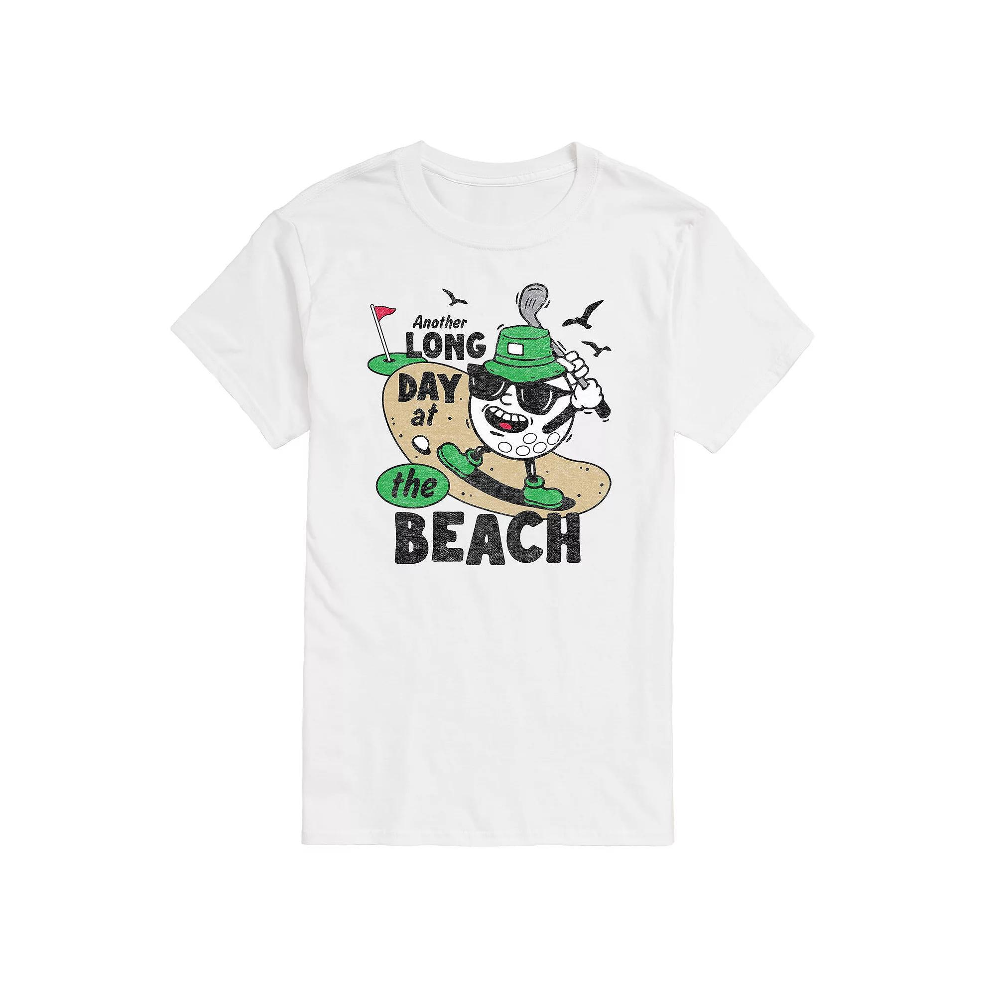 Men's Long Day at the Beach Golfing Graphic Tee,  Product Image