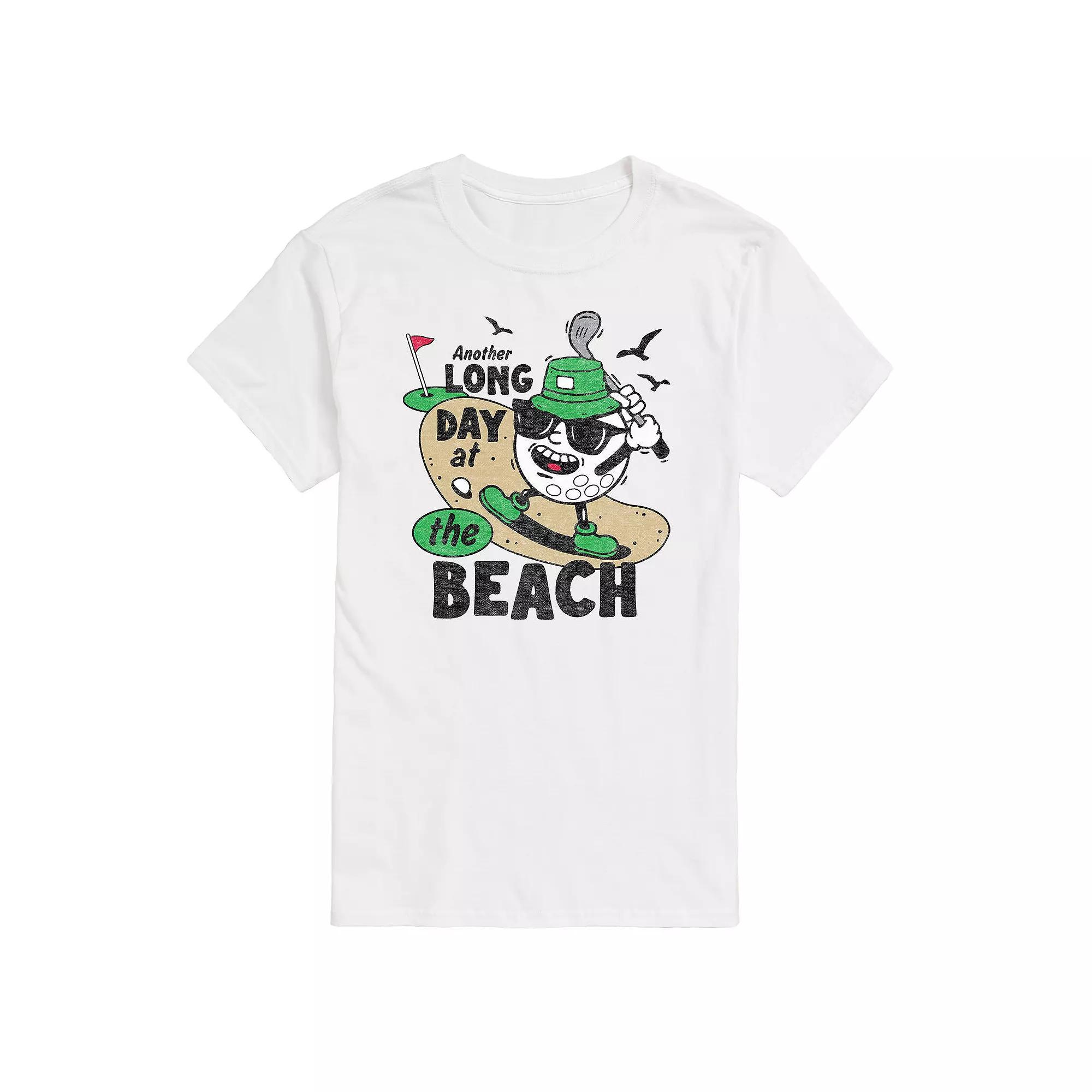 Men's Long Day at the Beach Golfing Graphic Tee,  Product Image