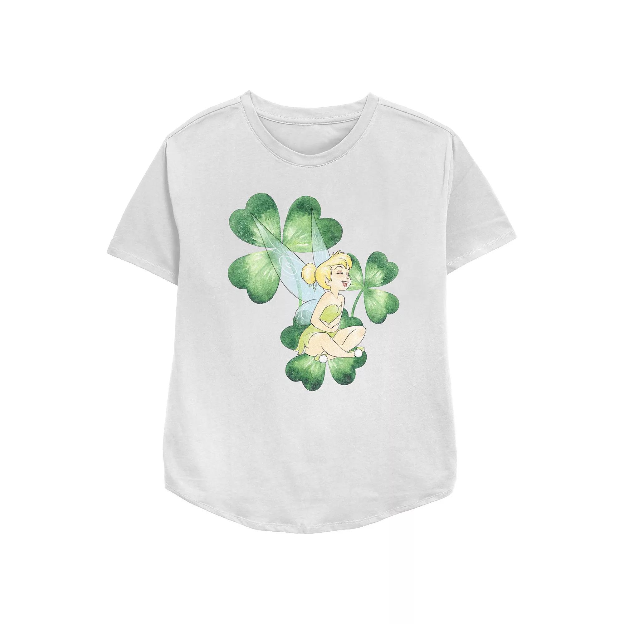 Disney's Tinker Bell Shamrock Women's Relaxed Fit Graphic Tee,  Product Image