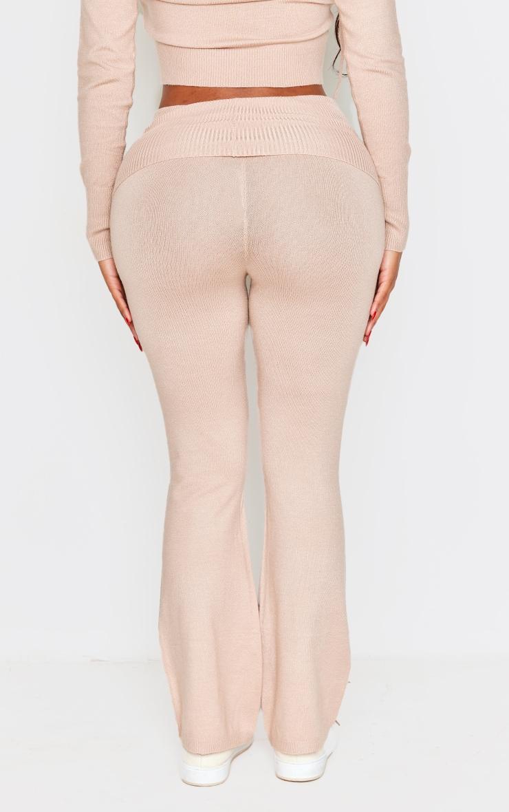 Shape Oatmeal Knit High Waist Foldover Waist Leggings Product Image