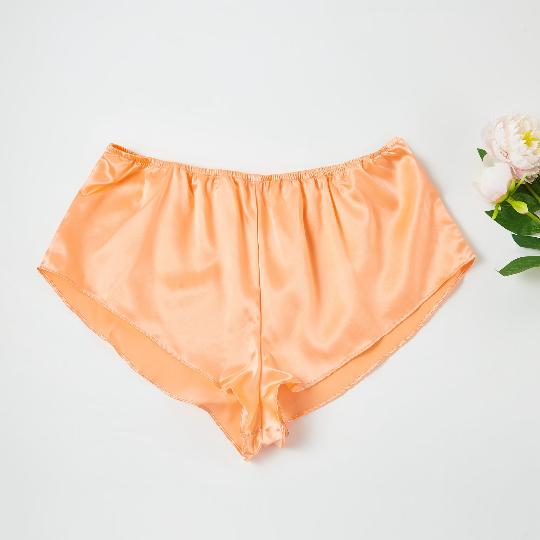 Silk French Knickers | Custom Size Handmade | Melon Shell | 19 Momme | Pure Mulberry Silk | Wedding Lingerie Product Image