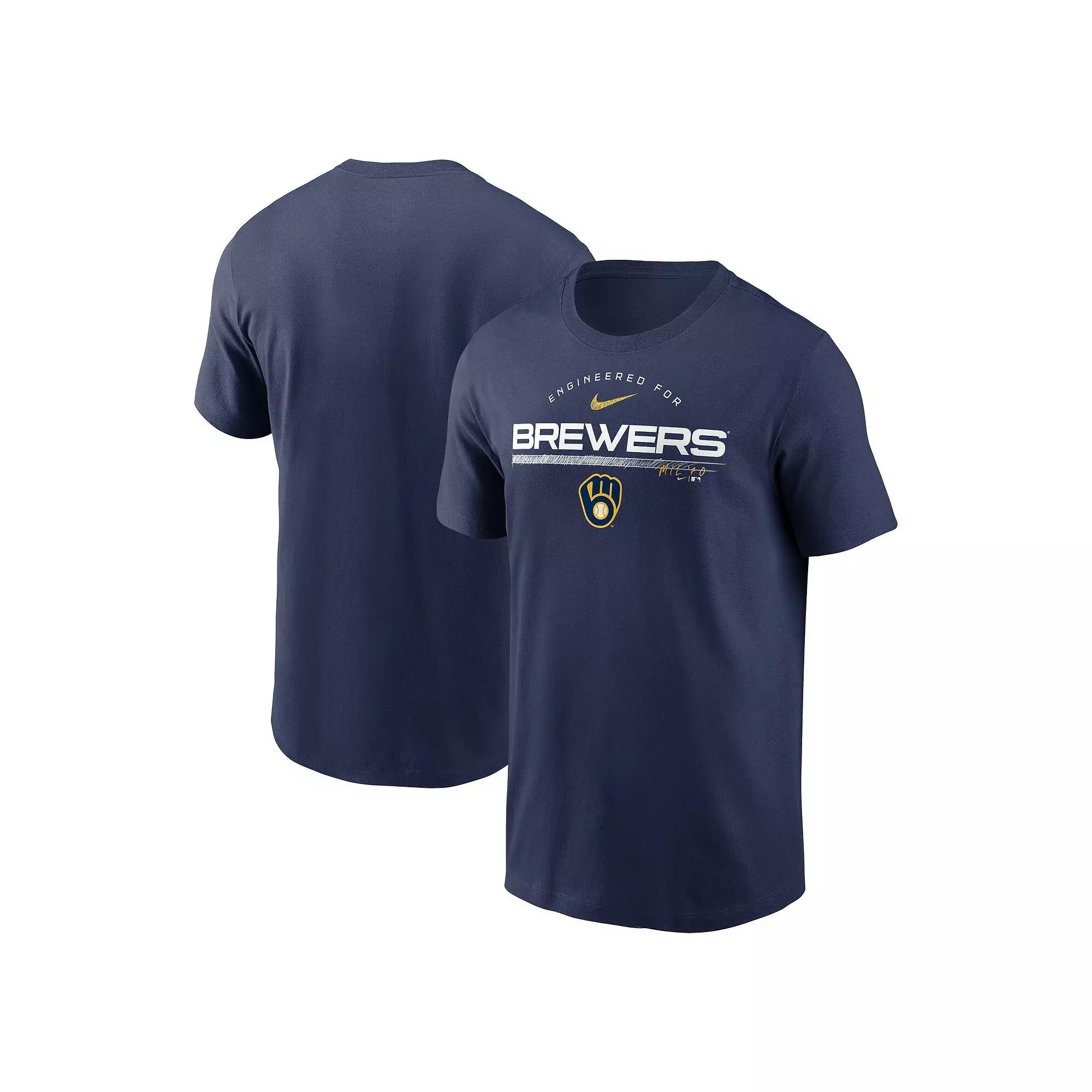 Men's Nike Navy Milwaukee Brewers Team Engineered Performance T-Shirt,  Product Image