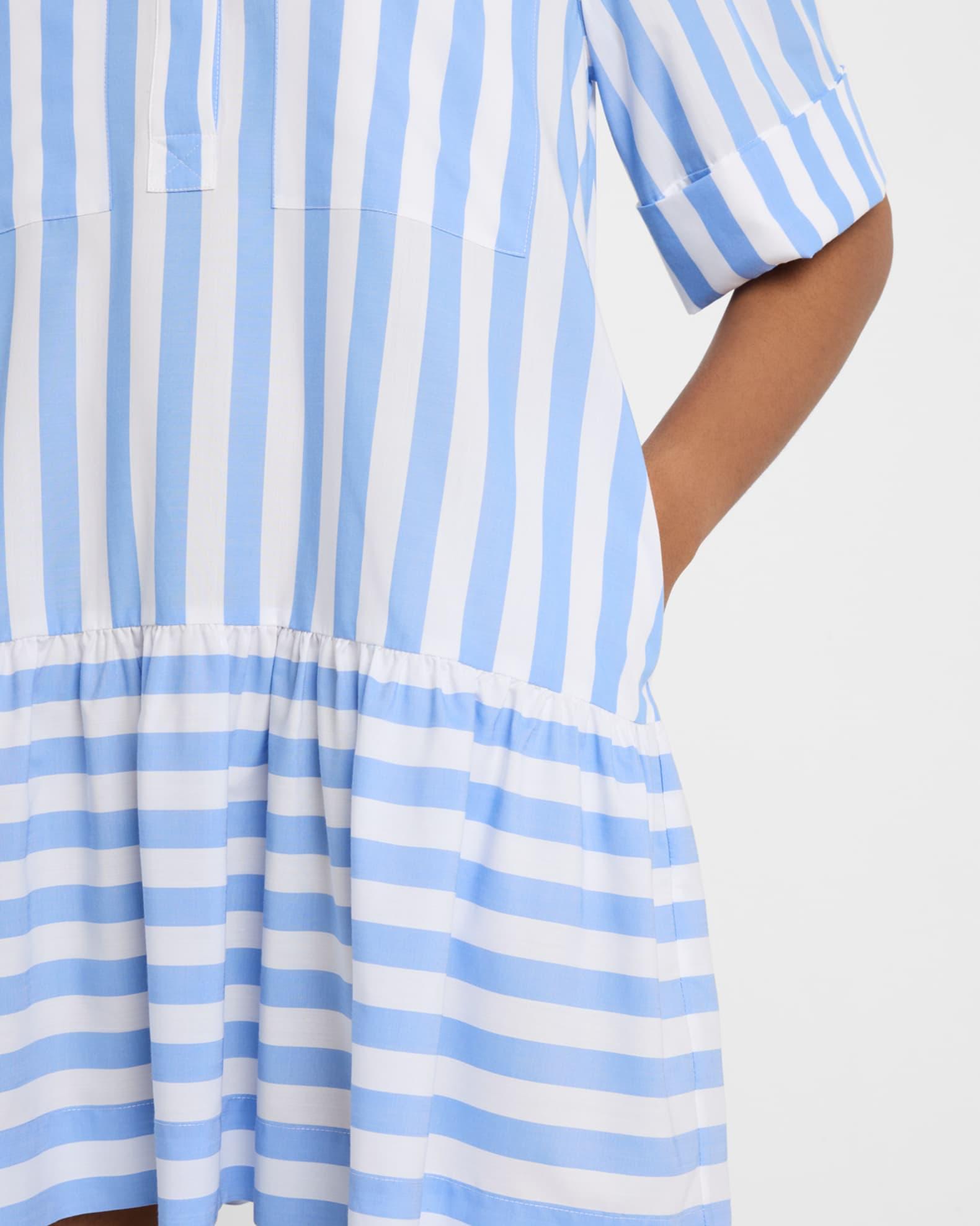 Cris Stripe Short-Sleeve Shirtdress Product Image