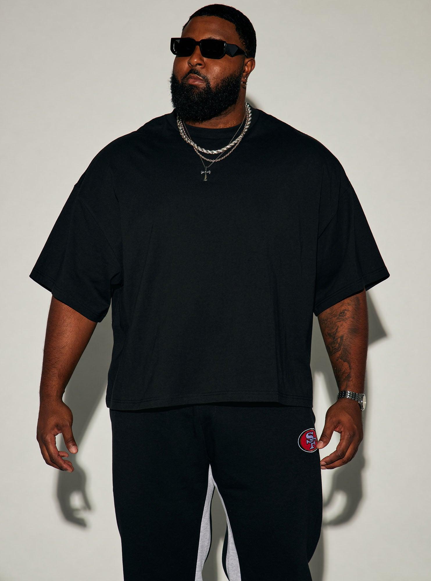 Boxy Cropped Heavyweight Short Sleeve Tee - Black Product Image
